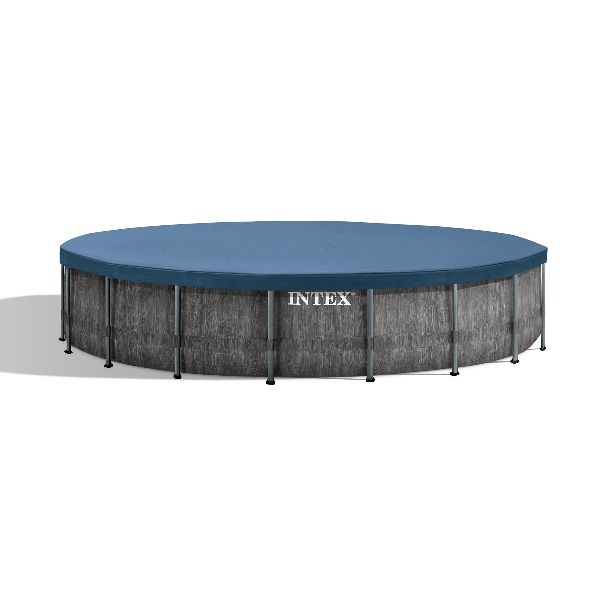 Intex 18ft x 48in Greywood Prism Steel Frame Pool Set with Cover ...