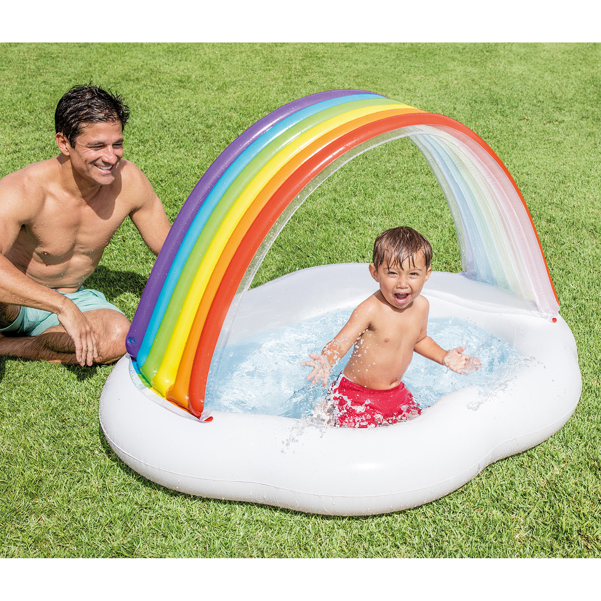 intex paddling pool rainbow