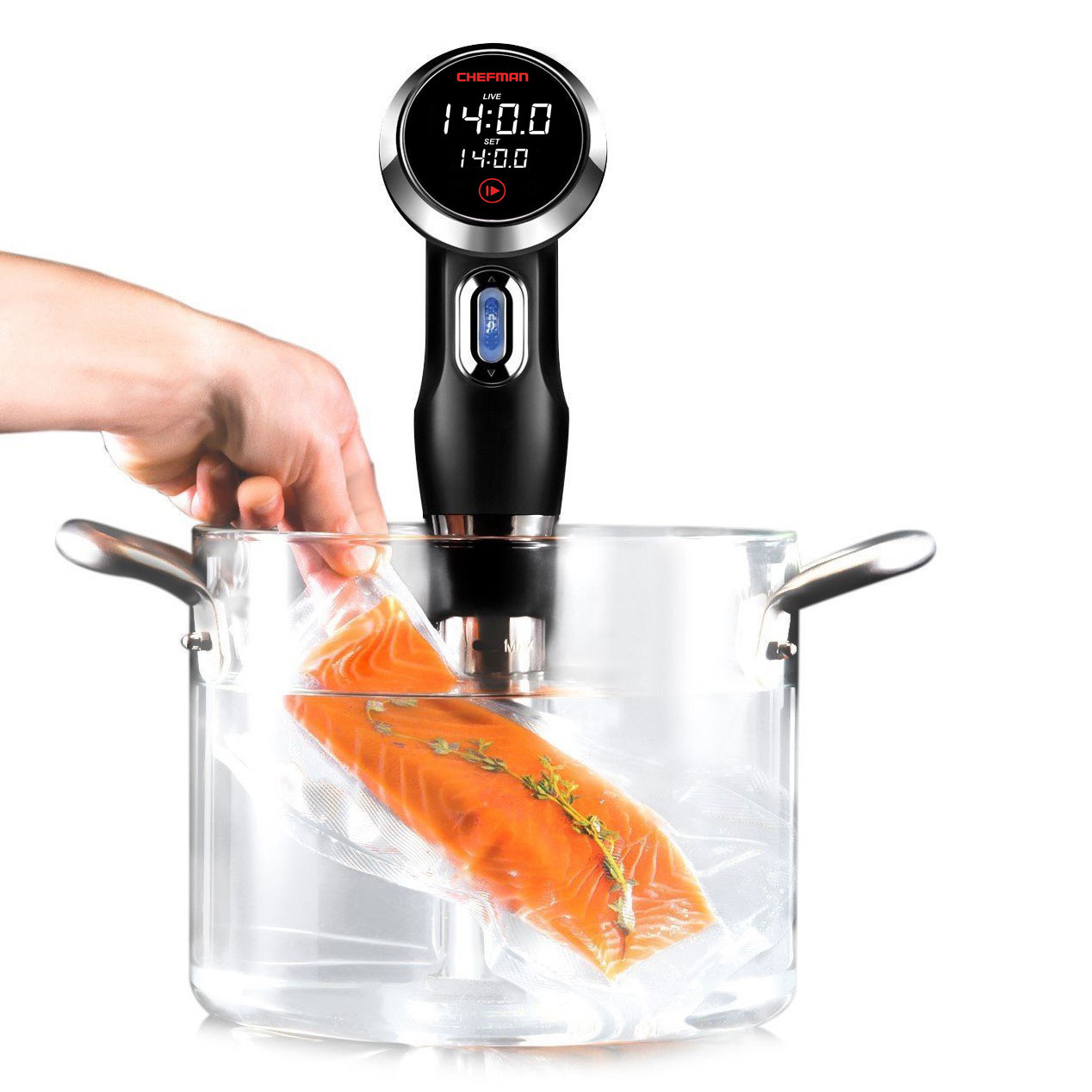 Chefman Sous Vide Kitchen LCD Immersion Cooker Heater Circulator, Black