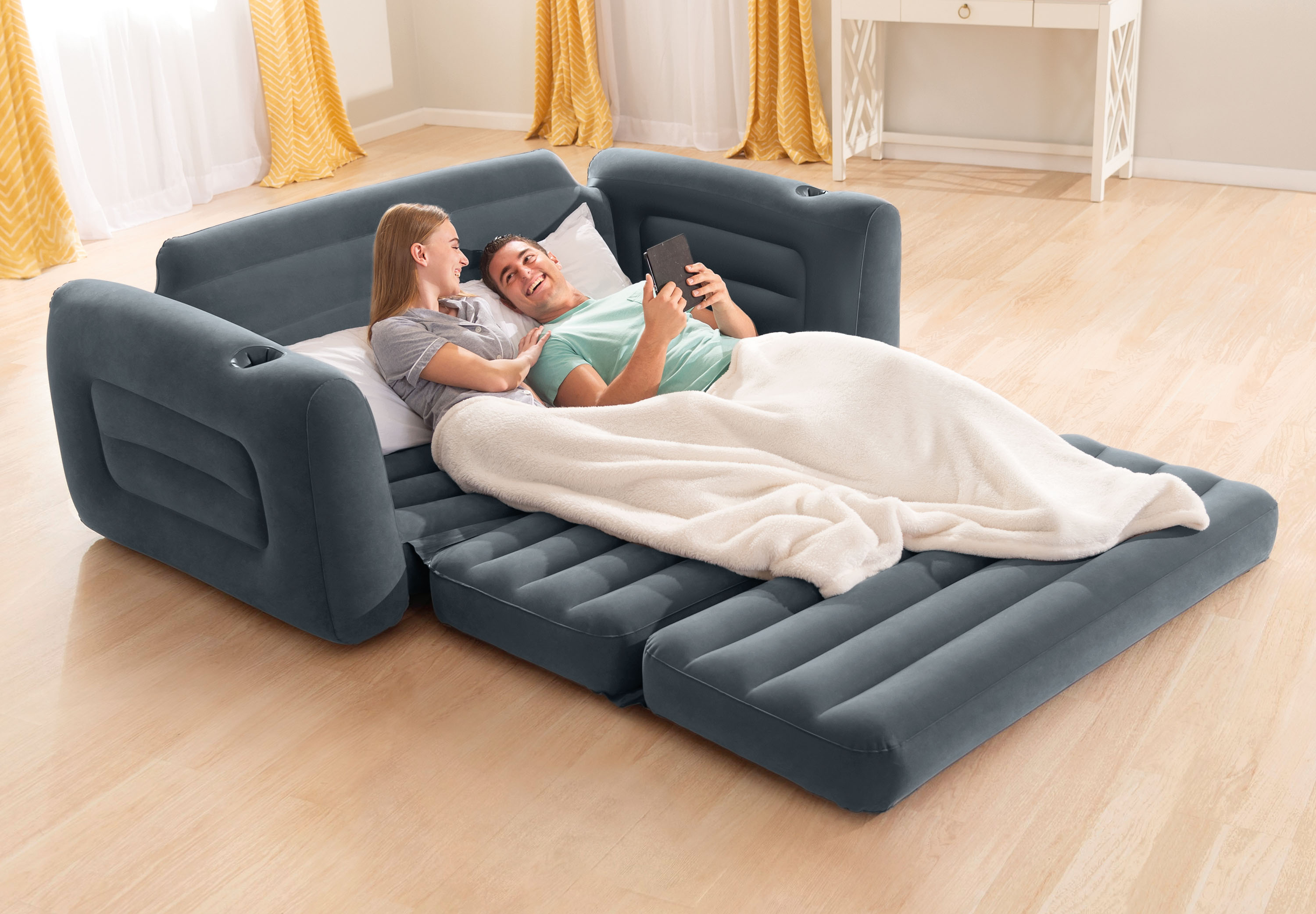 Intex Queen Size Inflatable PullOut Sofa Bed Sleep Away