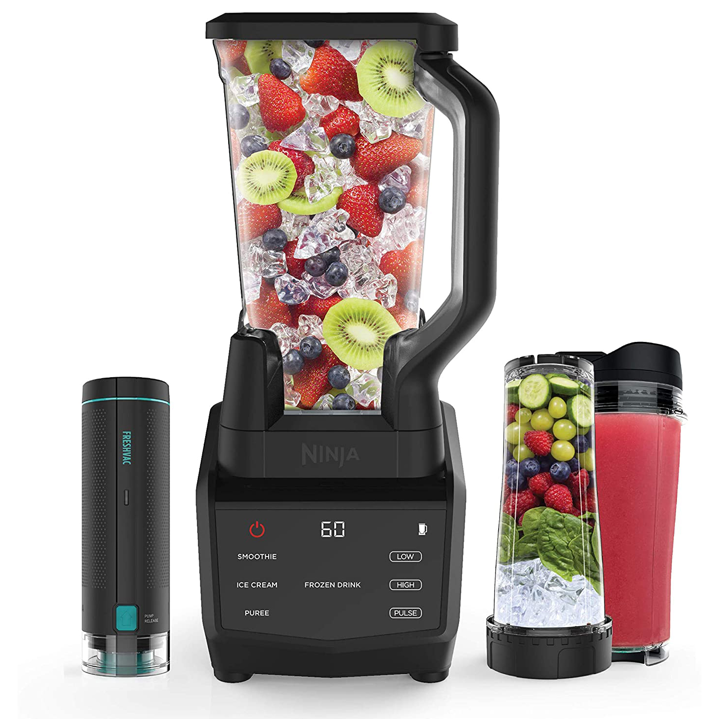 Ninja Smart Screen 1400W Blender DUO w/ FreshVac Technology, 72 Ounce