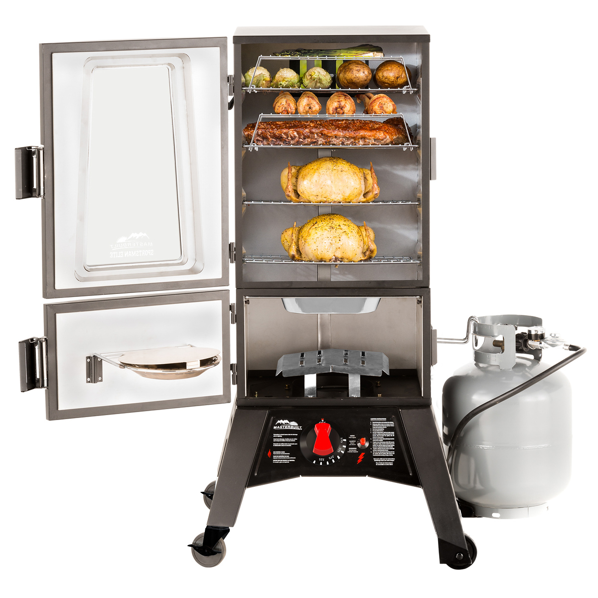 Masterbuilt Sportsman Elite 30 Inch 4 Rack ThermoTemp Smoker, Black