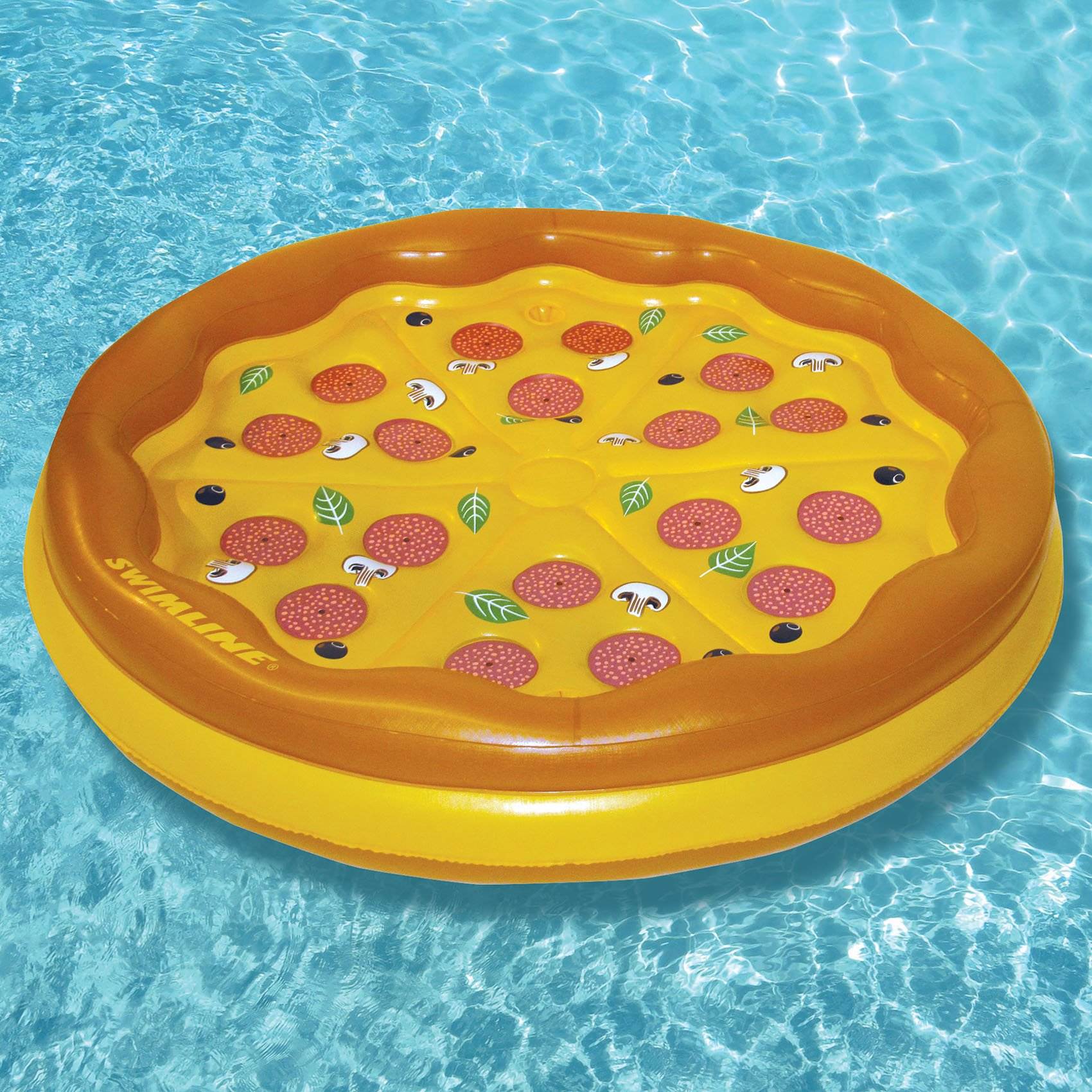 giant pizza float