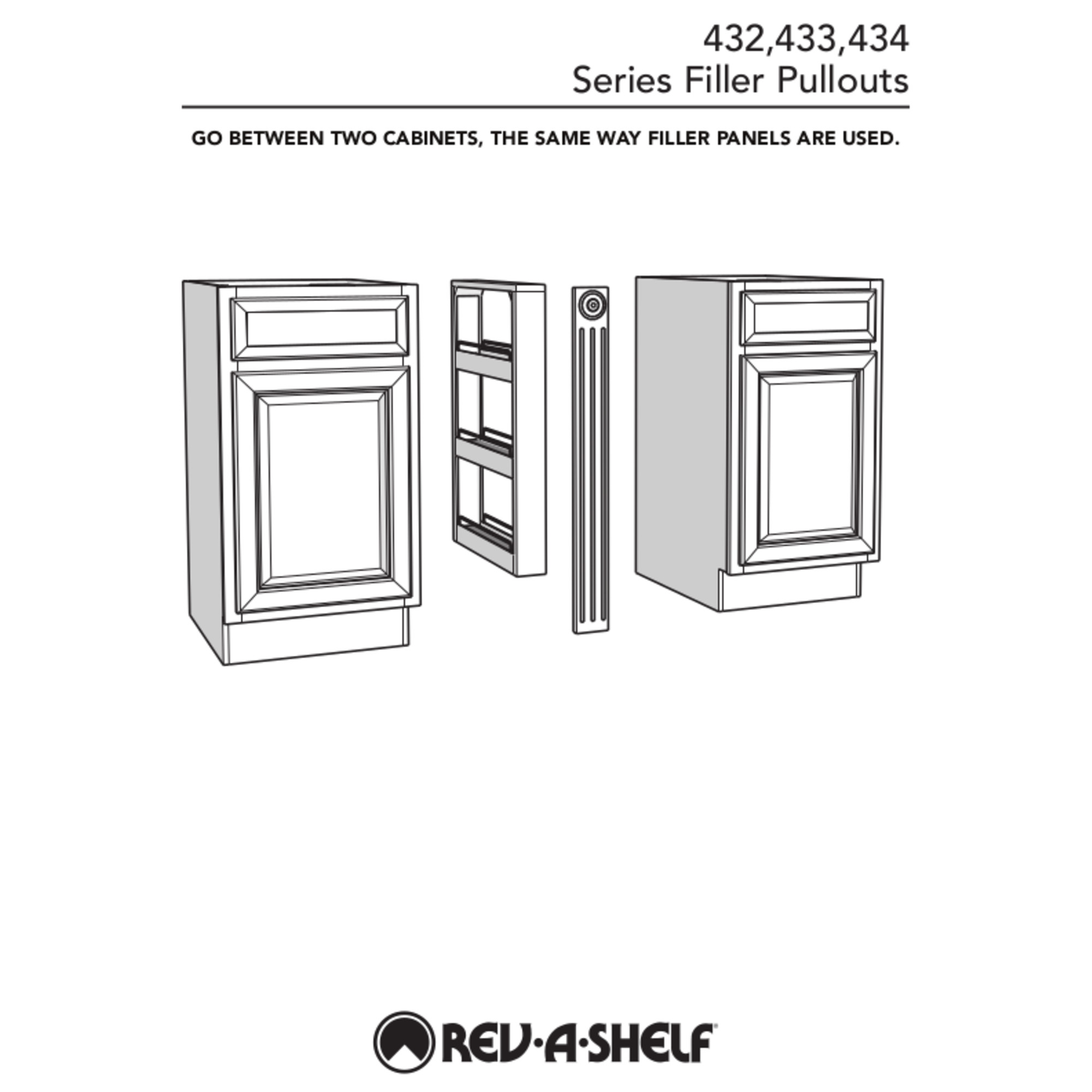 RevAShelf 432WF3C 3 x 30 Inch PullOut Between Wall Filler