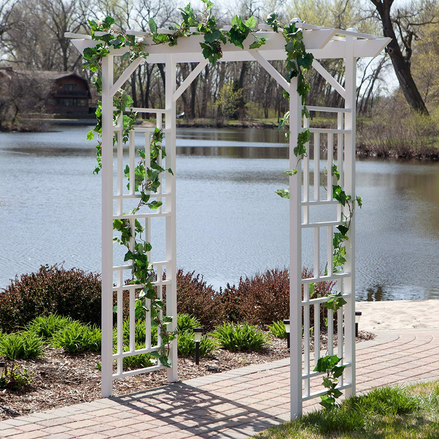 DuraTrel Outdoor Gardening Vinyl 57 x 85 x 22 inches Wellington Arbor