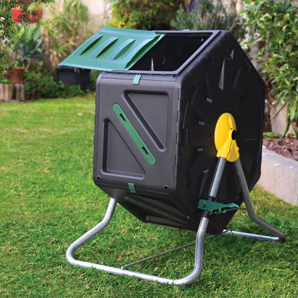 MiracleGro DFSC70 18.5 Gal Tumbling Garden Waste Soil Composter w/Hand