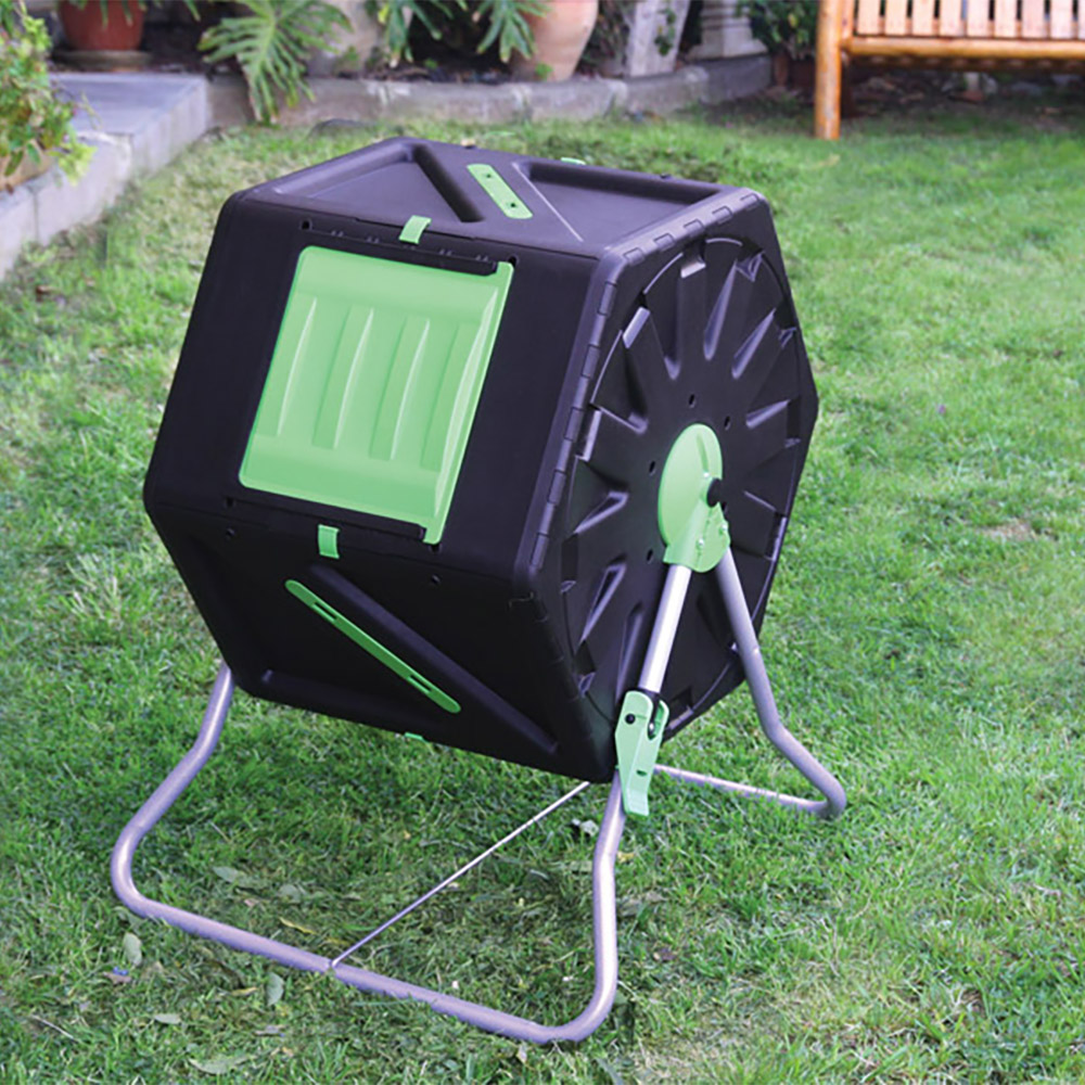 MiracleGro DFSC105 105 Liter 28 Gallon Bin Tumbling Garden Waste Soil