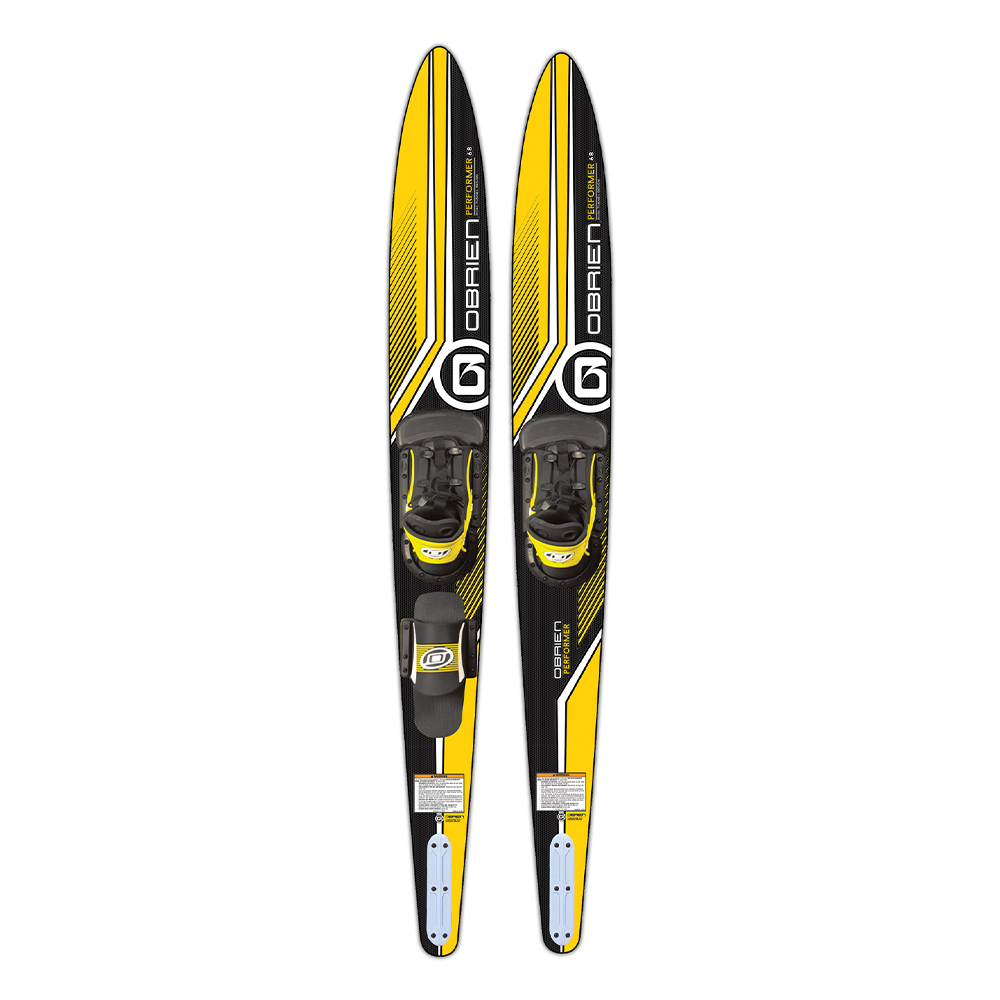 O'Brien Adult 68 inches Performer Combo Water skis, Yellow and Black