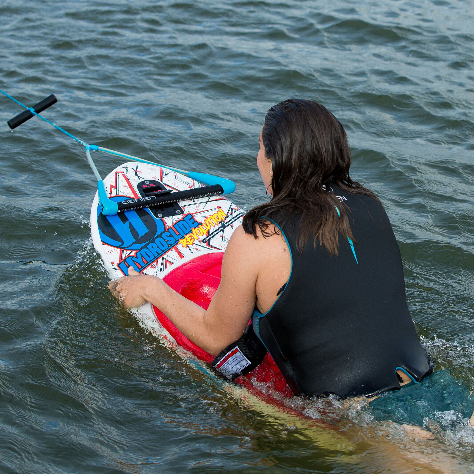 Hydroslide Revolution Water Kneeboard with Handle & Hydro Hook Tow