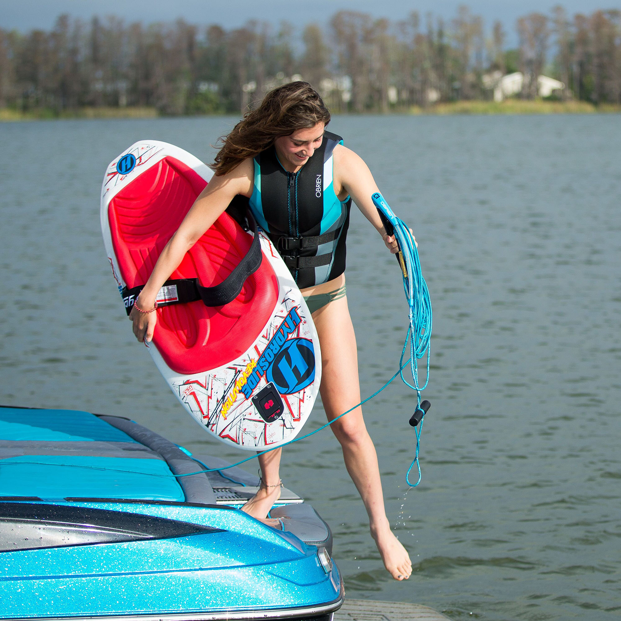 Hydroslide Revolution Water Kneeboard with Handle & Hydro Hook Tow