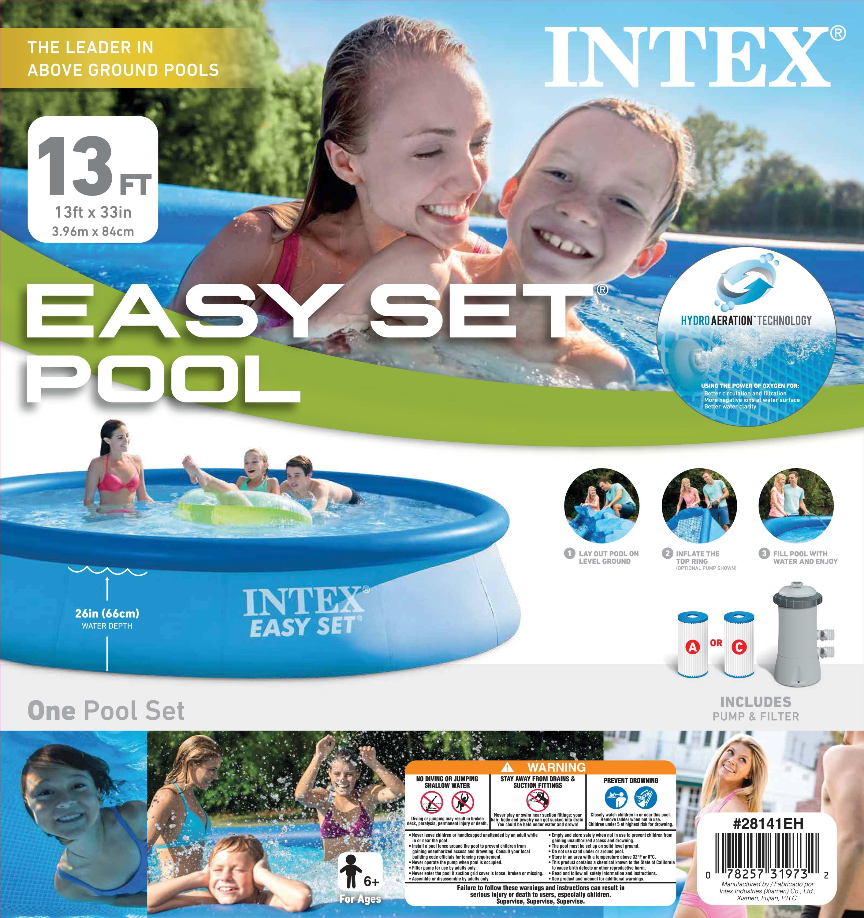 Intex Easy Set Above Ground Pool Kit & 530 GPH Filter Pump (Open Box) (2 Pack)