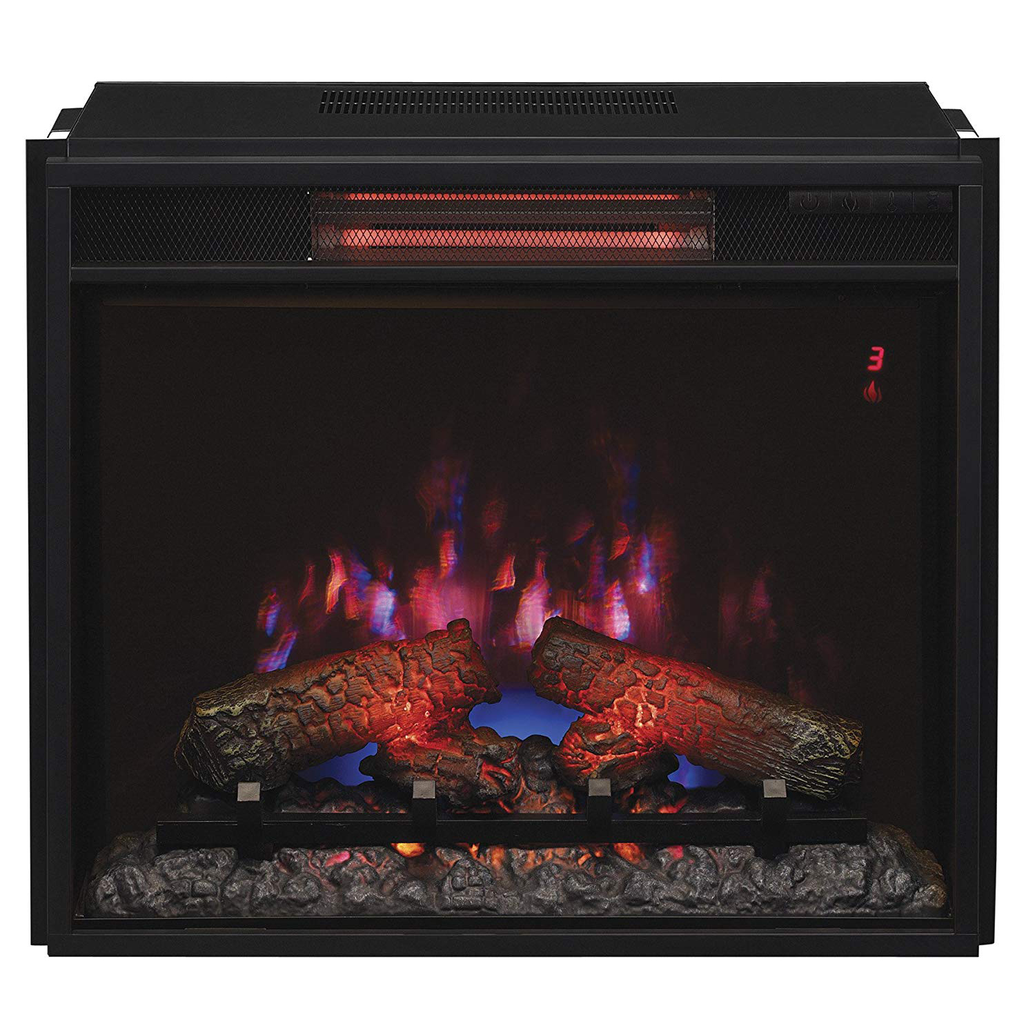 Duraflame 23 In Infrared Quartz Electric Fireplace Insert with Safer