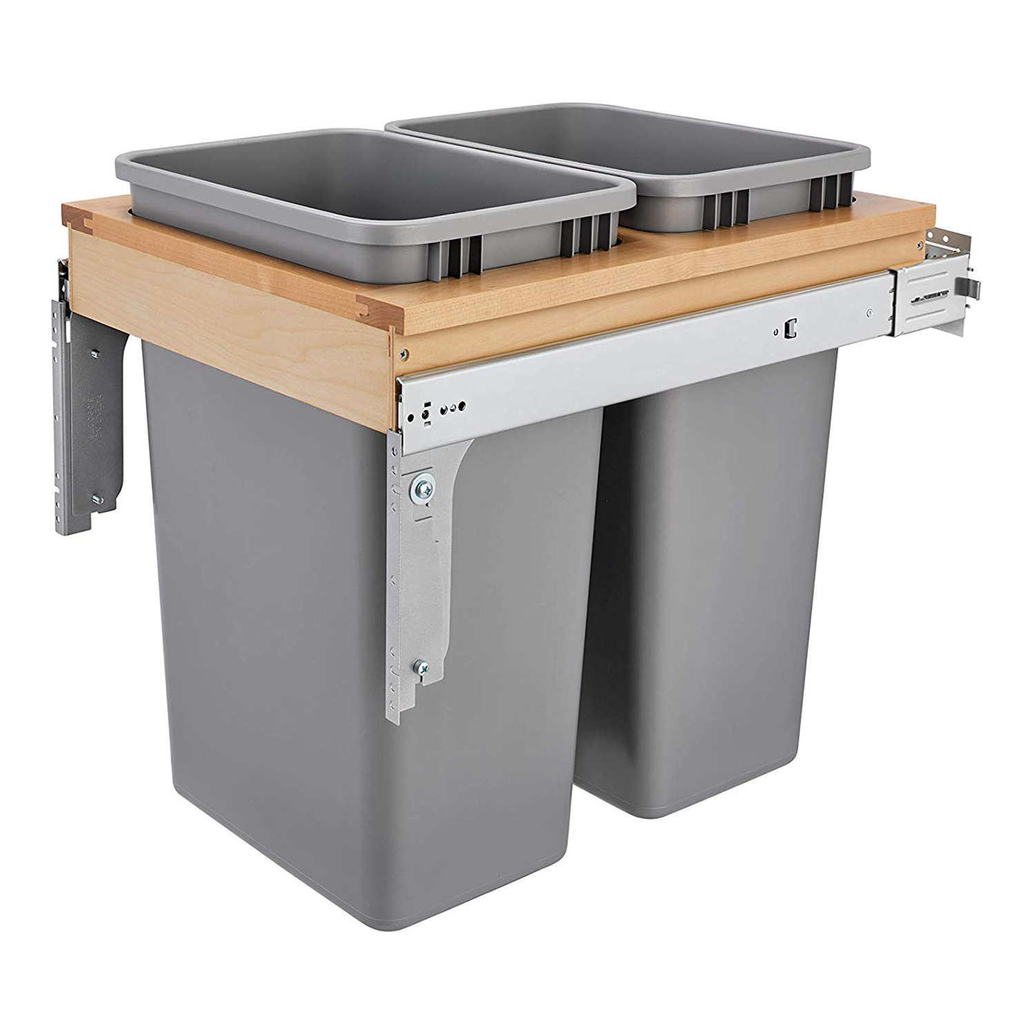 RevAShelf 4WCTM2150BBSCDM2 Double SoftClose 50 QT Top Mount Waste