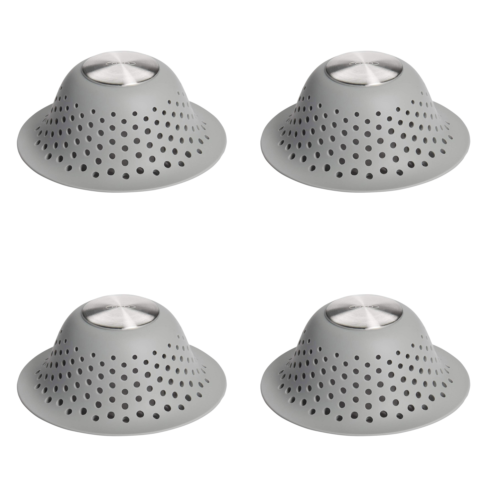 OXO Good Grips Silicone Pop Up & Regular Shower Tub Drain Protectors (4