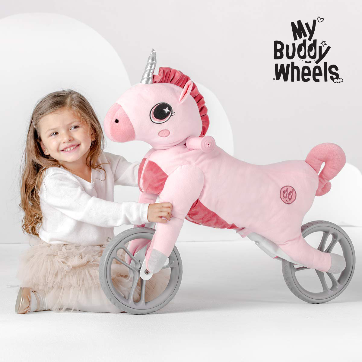 Yvolution My Buddy Wheels Unicorn Toddler Training Balance Bike with Plush Toy | eBay