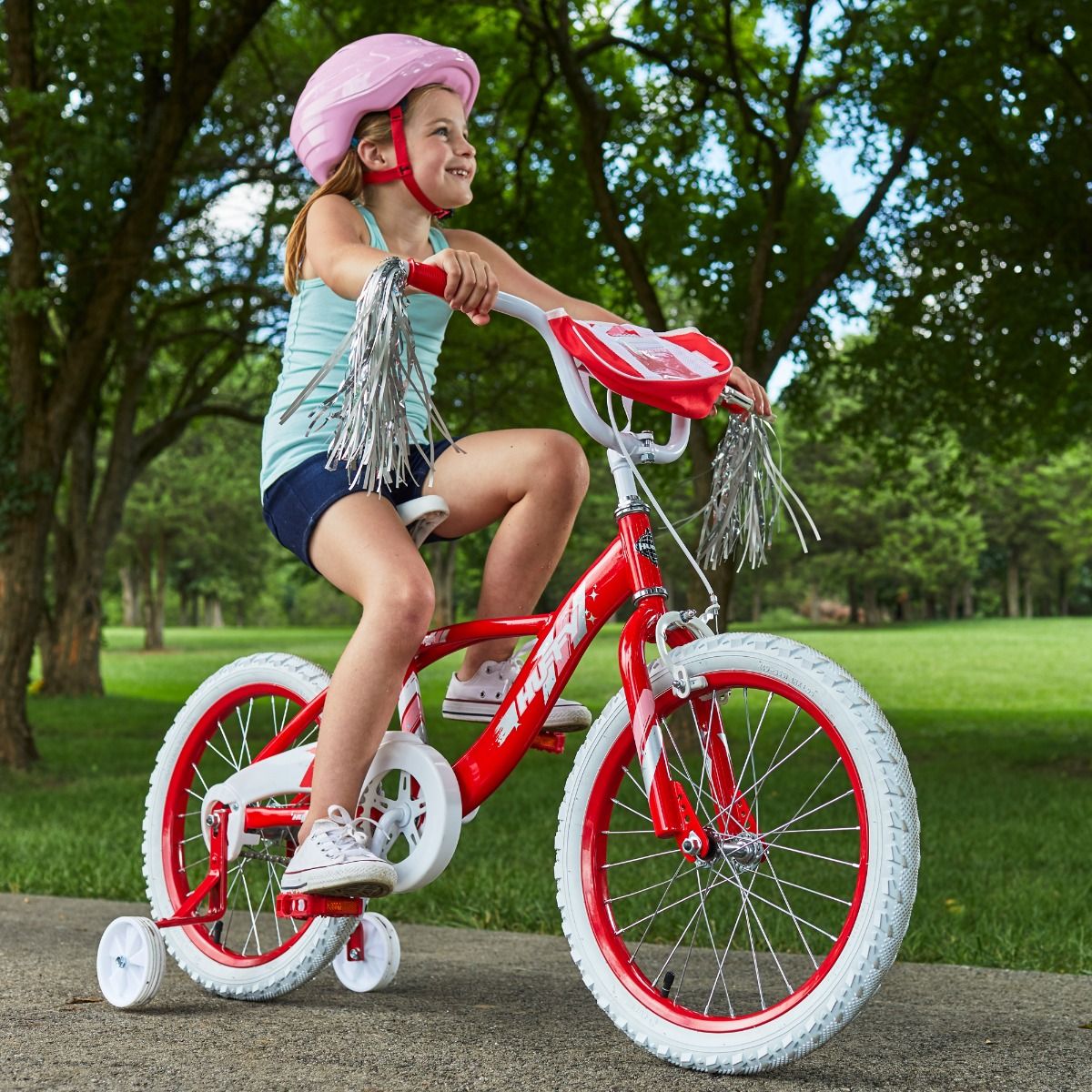 Huffy 18Inch Glimmer Girls Kids Bike with Removable Training Wheels