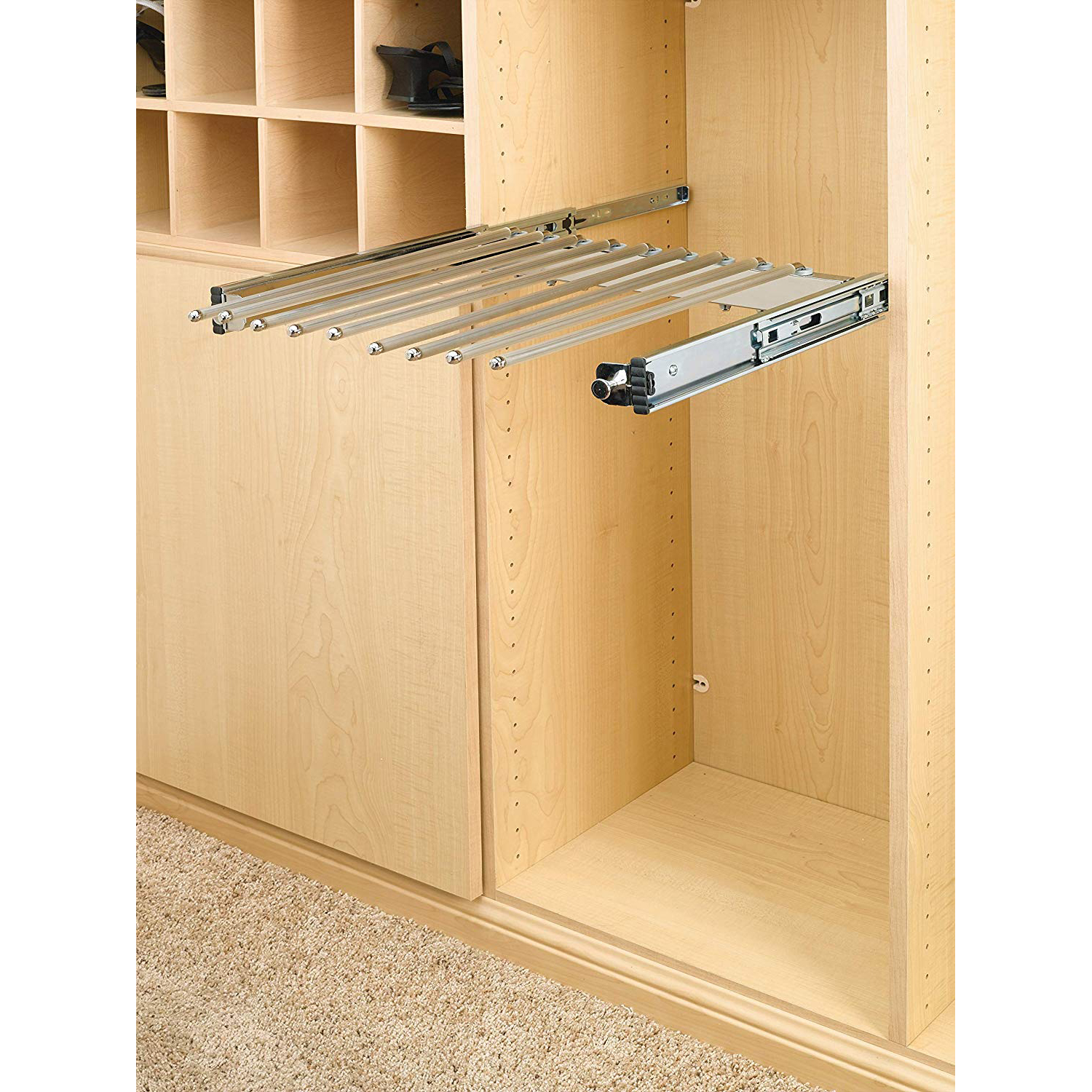RevAShelf PSC2414CR 24 Inch Closet Pullout Pants Rack for 13 Pairs, Chrome eBay