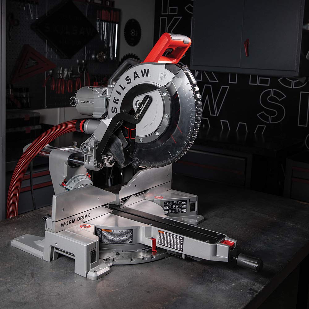 SKILSAW SPT8801 12 Inch Blade 15 Amp Worm Drive Dual Bevel Sliding Miter Saw eBay