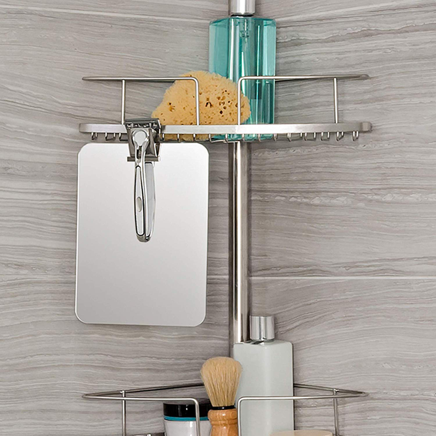 Better Living Fineline 4Tier Stainless Steel Shower Storage Caddy with