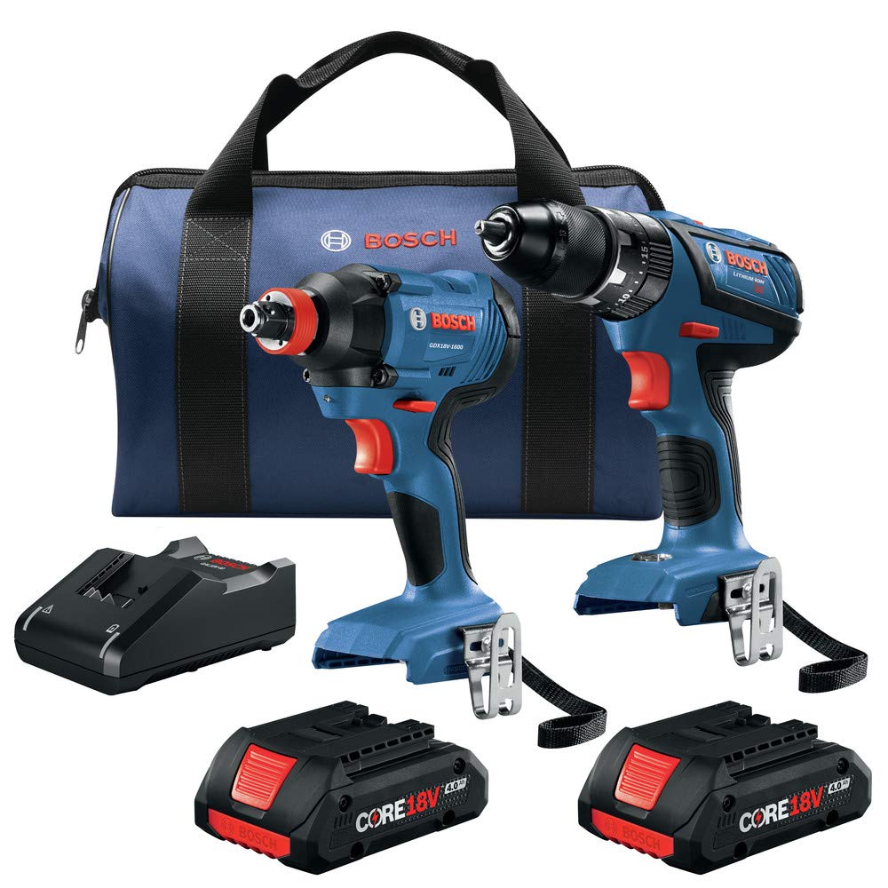 Bosch 18V 1/2" Hammer Drill Driver & Impact Driver Kit (Certified