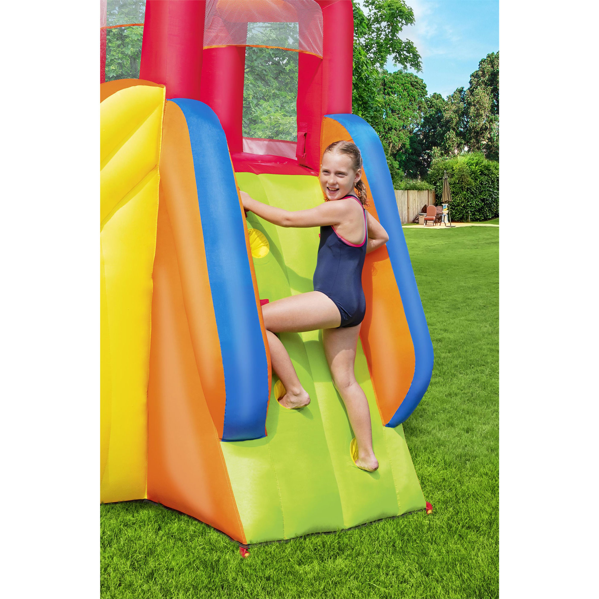 H2ogo Splash Tower Kids Inflatable Outdoor Mega Water Slide Splash