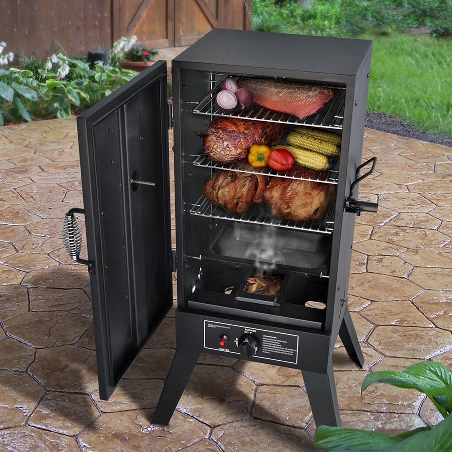 Smoke Hollow 30164G Outdoor 30" Freestanding Propane Gas BBQ Smoker