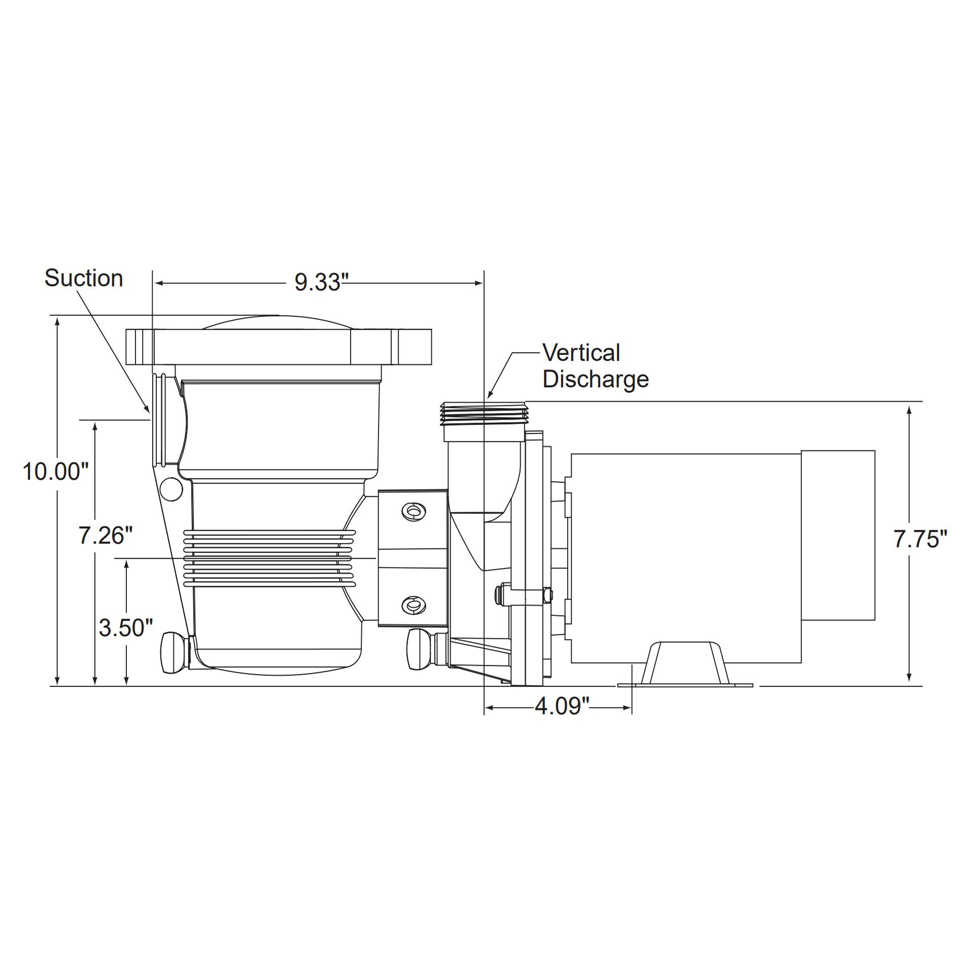 Pentair OptiFlo Vertical 1 HP 115V Above Ground Pool Pump & Cord (Open