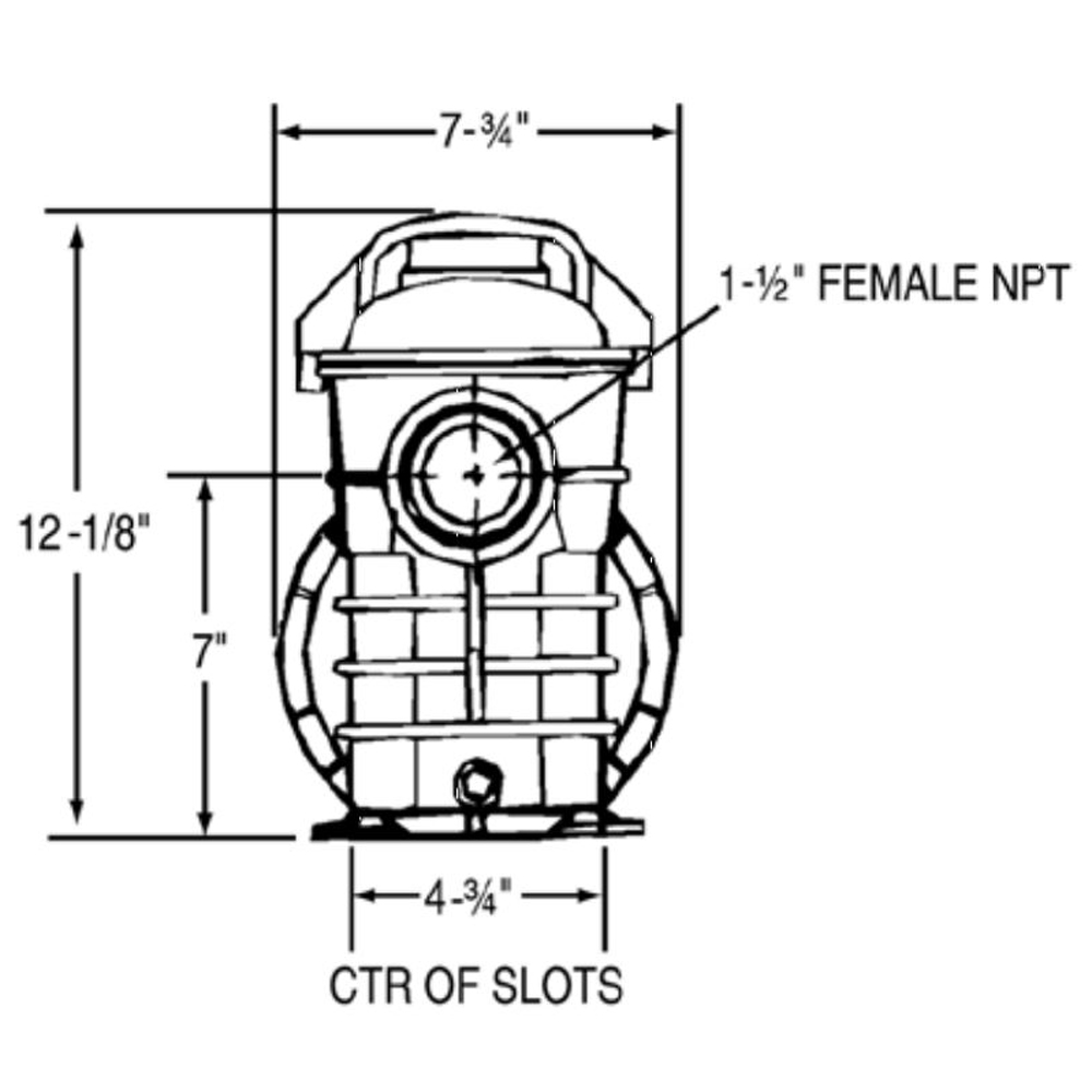 Pentair 340400 DYNIIN2 Dynamo 1.5 HP 115V 2 Speed Above Ground Pool Pump & Cord eBay