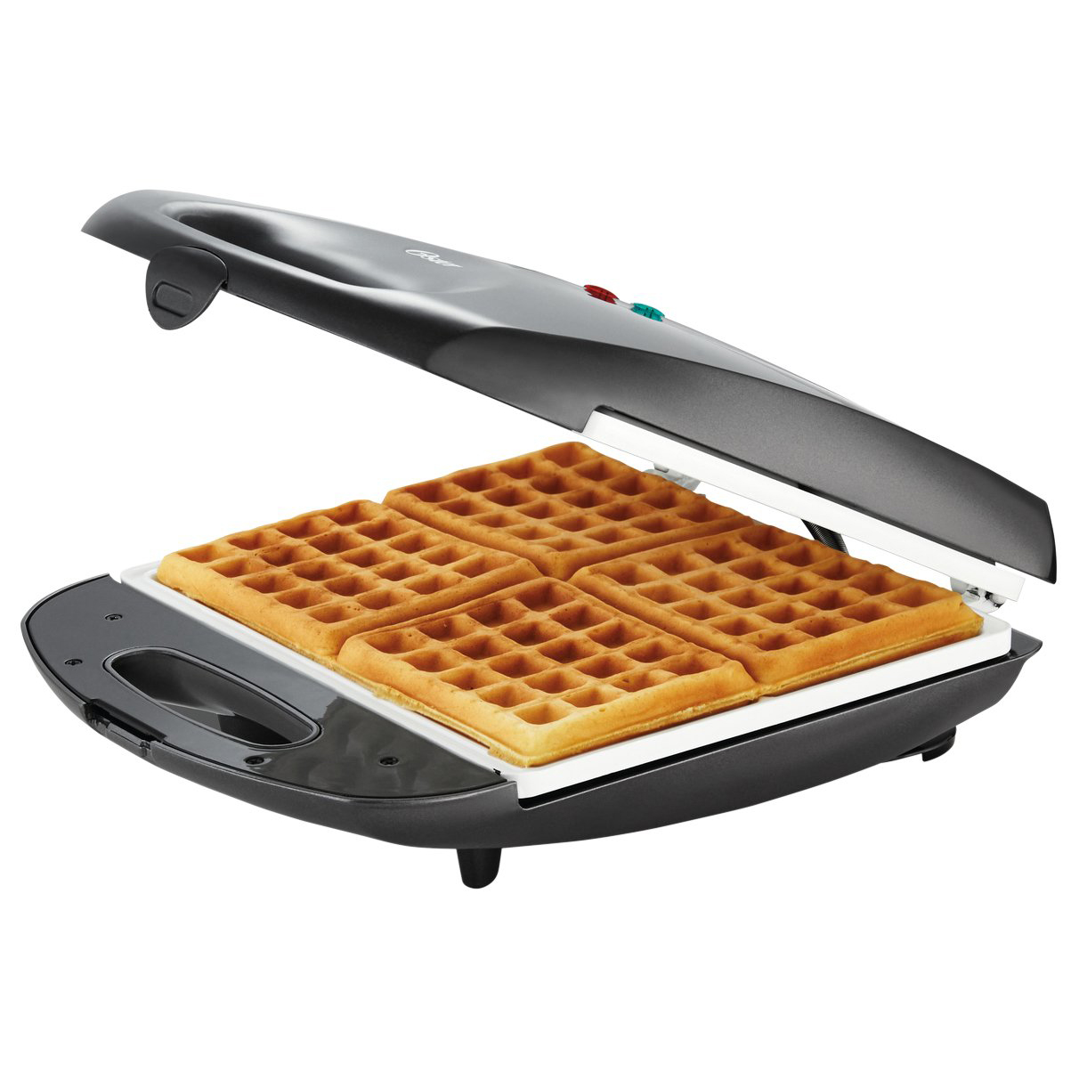 Oster Non Stick Olive Oil Infused Ceramic Large 4 Slice Waffle Maker