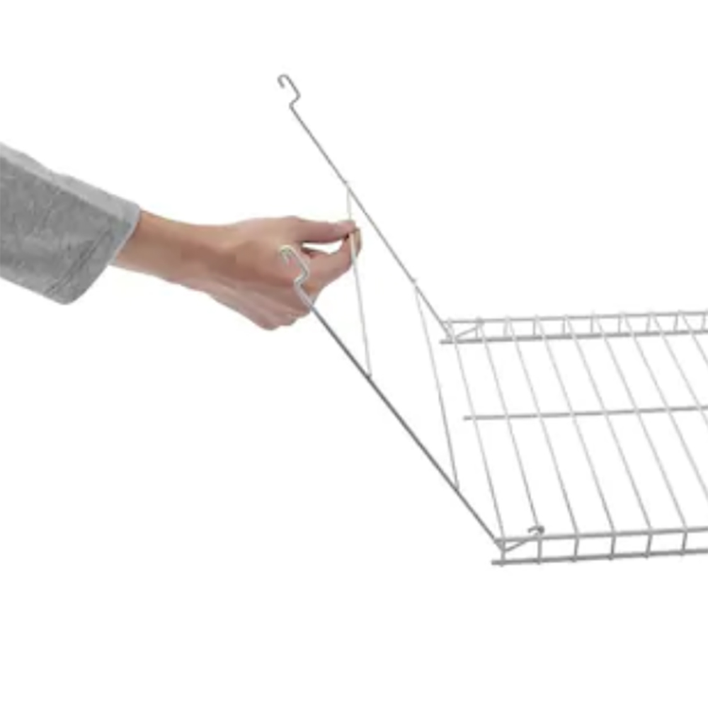 Rubbermaid Universal 24" Durable Steel Wire Hanging Added Storage Shelf, White eBay