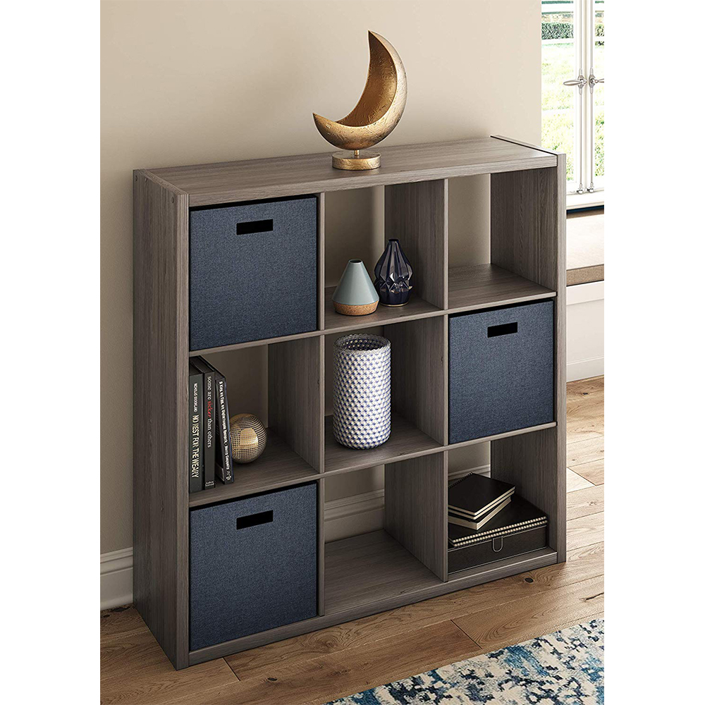 ClosetMaid Bookcase Open Back 9Cube Storage Organizer, Graphite Gray