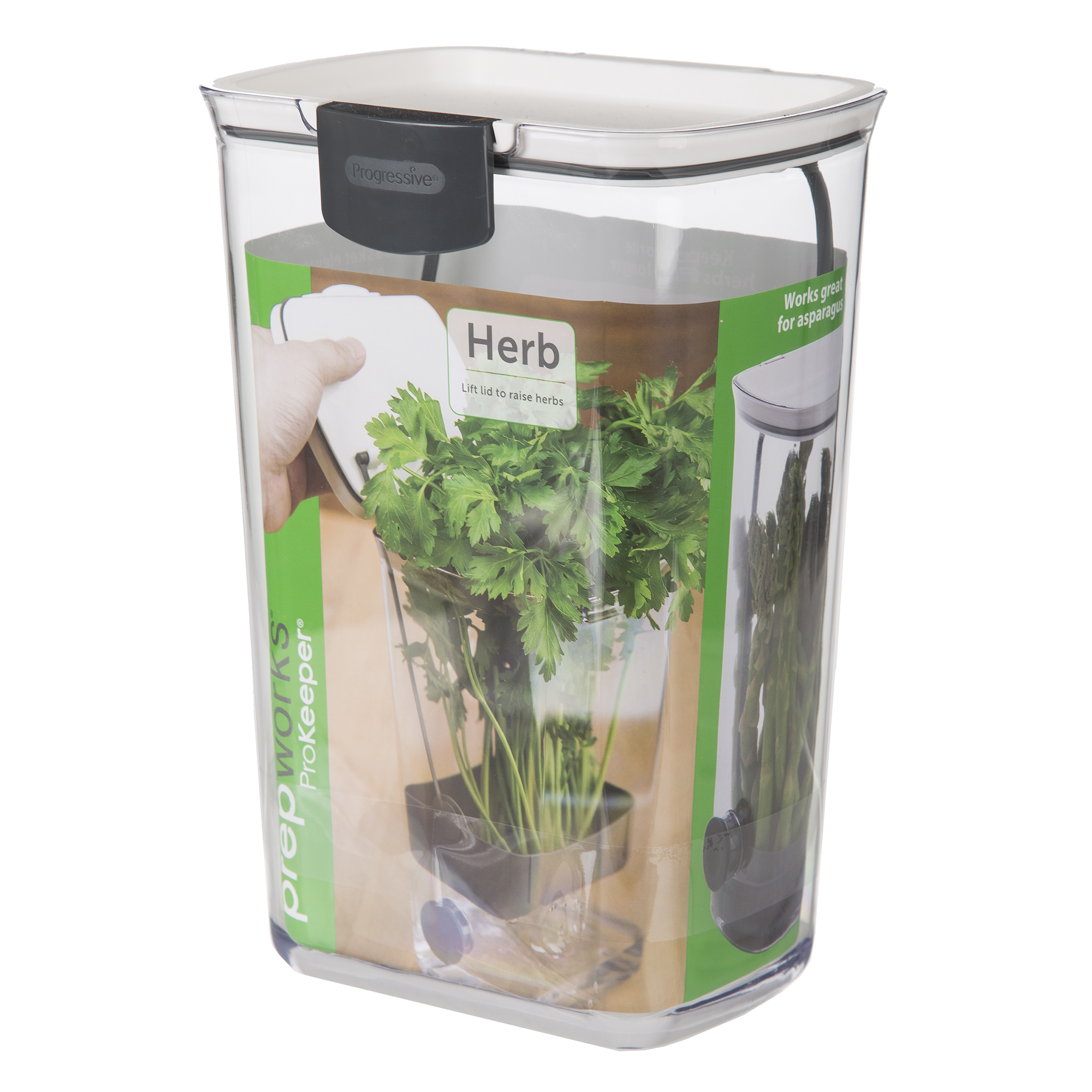 Progressive International Plastic ProKeeper Herb Keeper, 1 Piece, White
