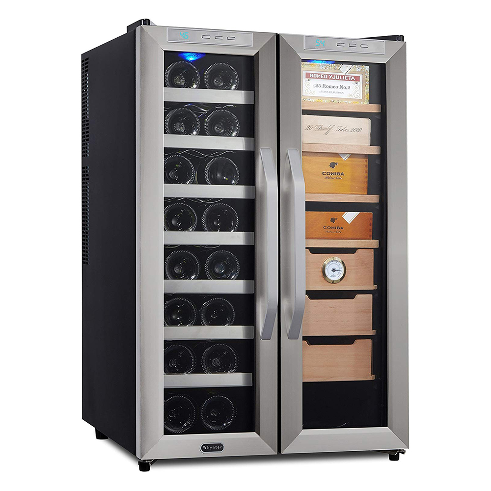 Whynter Freestanding 3.6 cu. ft. Wine Cooler and Cigar Humidor Center