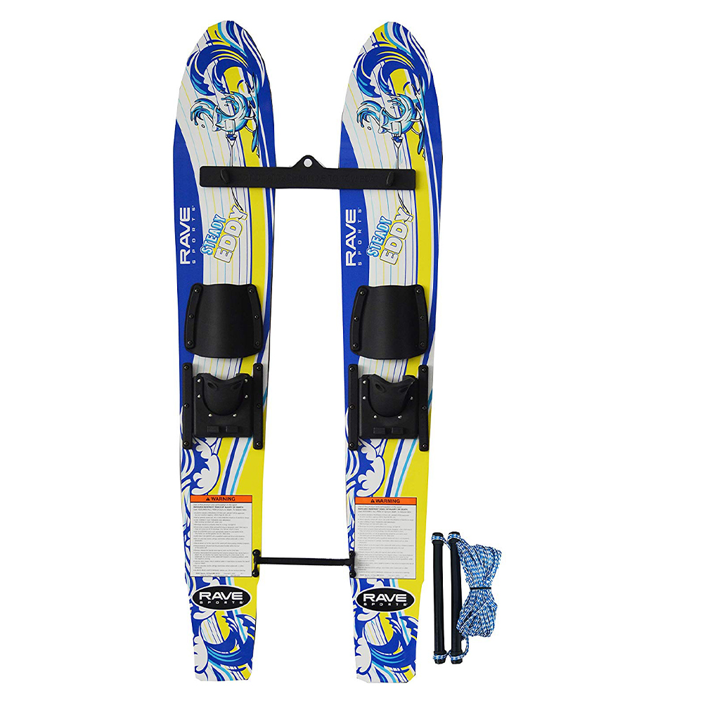 RAVE Sports 02396RV Steady Eddy Kids Trainer Combo Water Skis, Yellow