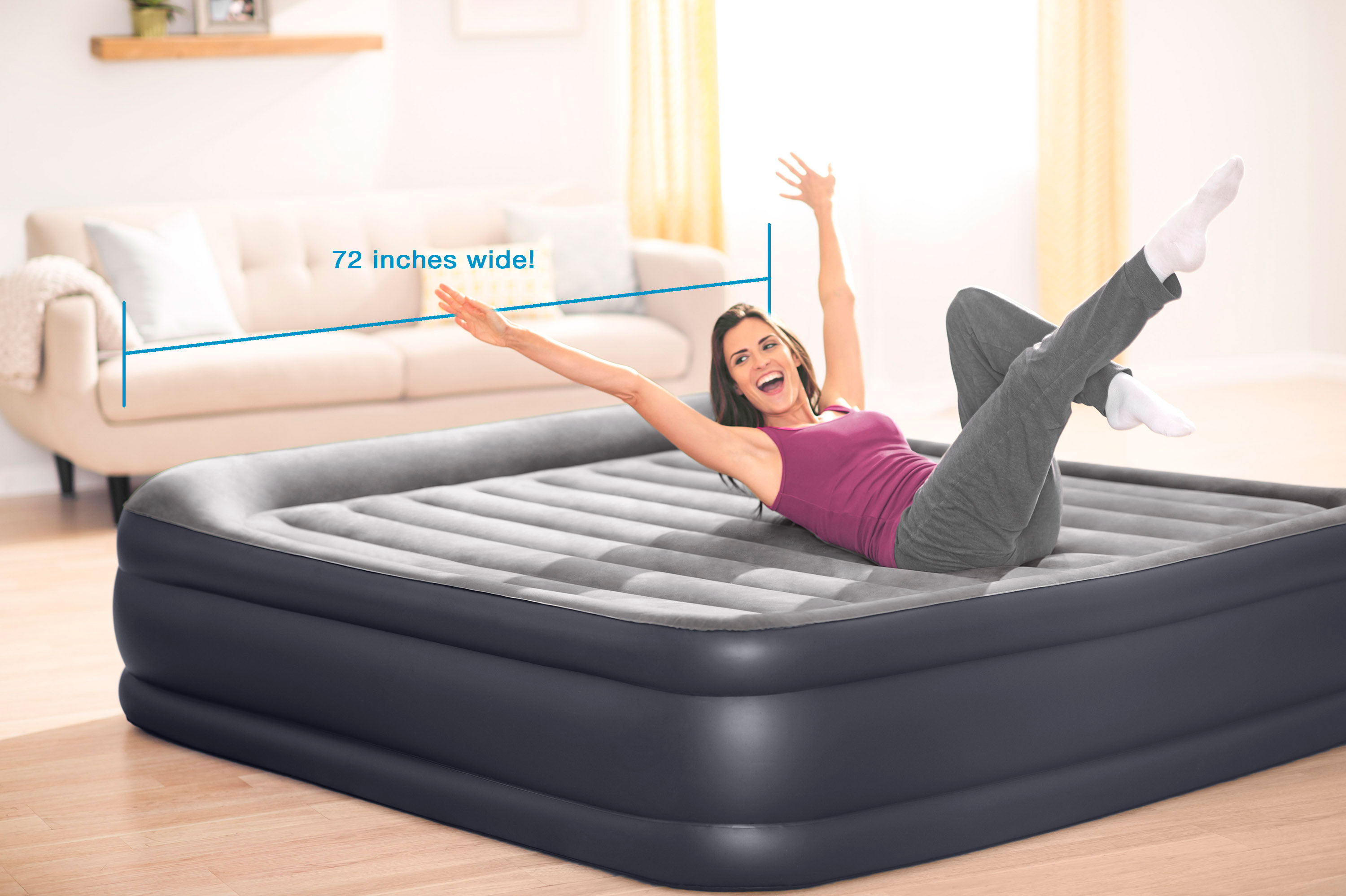 intex king deluxe pillow rest inflatable air mattress