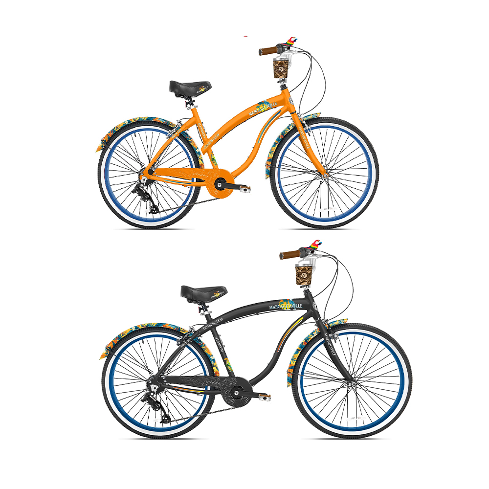 margaritaville 26 men's cruiser bicycle in orange