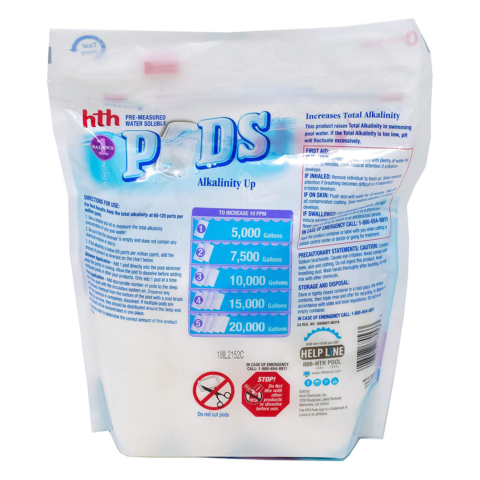 HTH 67053 PreMeasured Water Soluble Pool Chemical