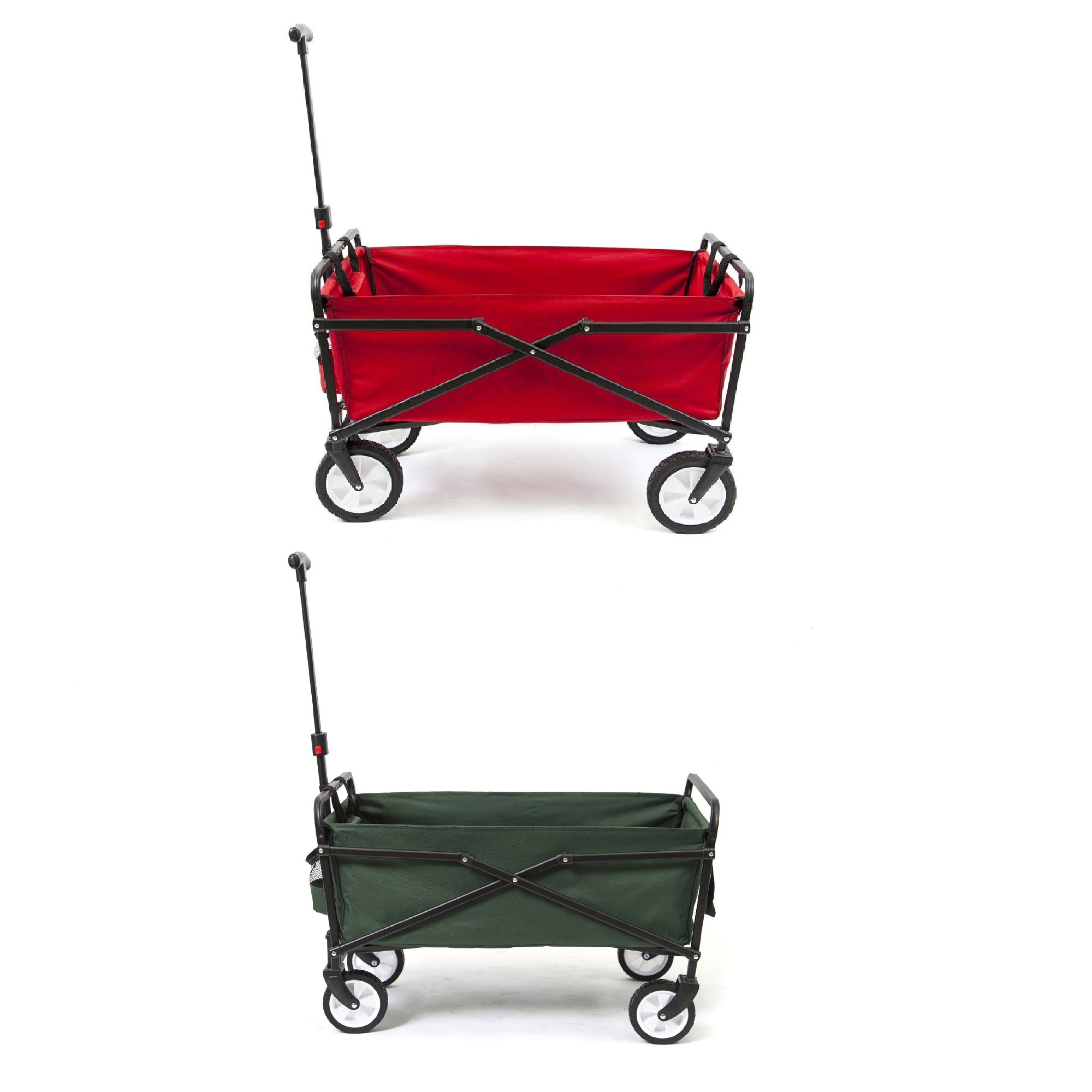 Seina Compact Folding Cart, Green with Seina Steel Collapsible Folding