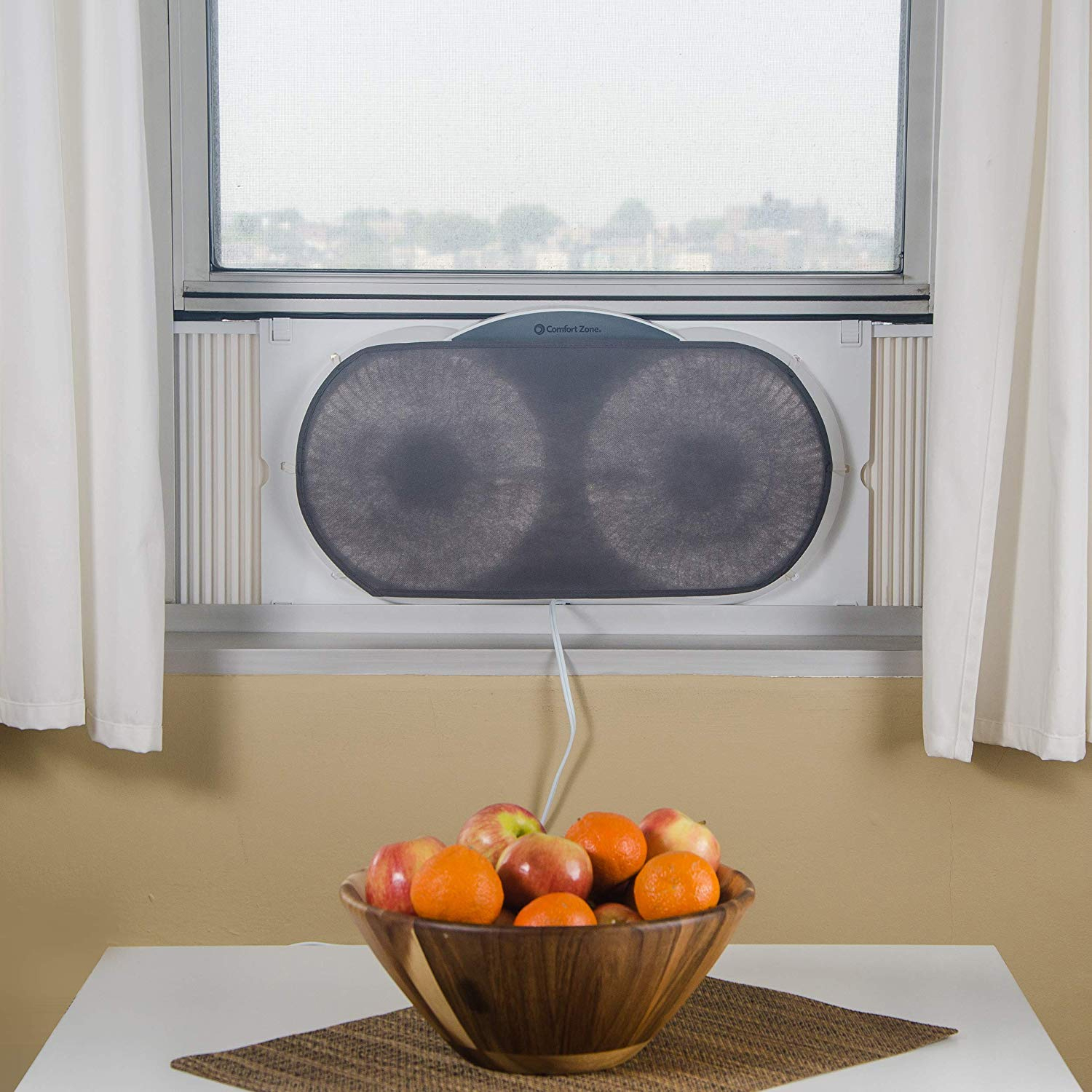 Comfort Zone 3 Speed Dual Reversible Window Sill Fan With