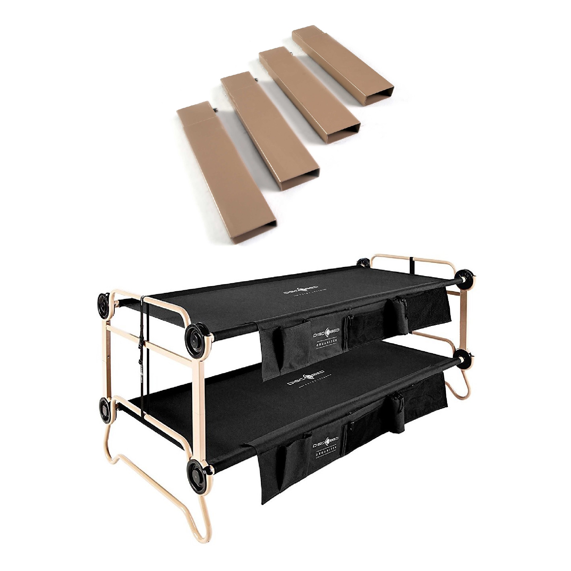 Disc-O-Bed Large Camping Cot w/ Organizers and 7-Inch ...