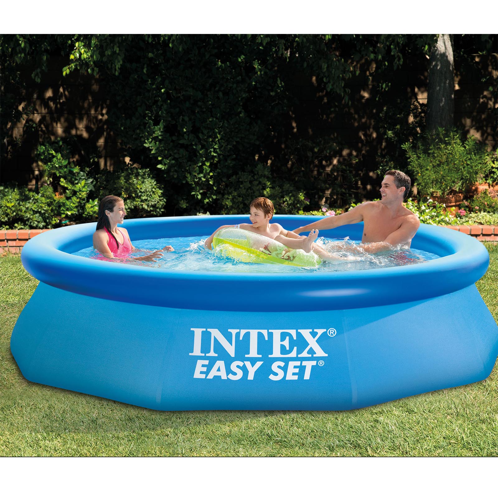 Intex 10'x2.5' Kid Swimming Pool w/Filter Pump & Cleaning Maintenance Kit - Picture 5 of 12