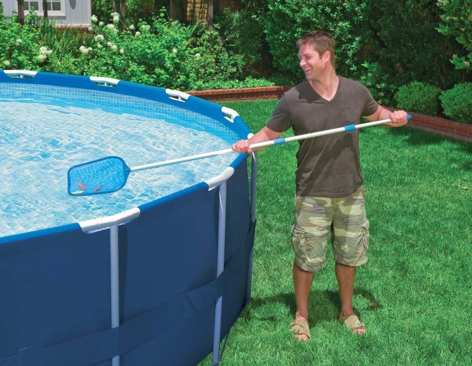 Intex 10'x2.5' Kid Swimming Pool w/Filter Pump & Cleaning Maintenance Kit - Picture 11 of 12