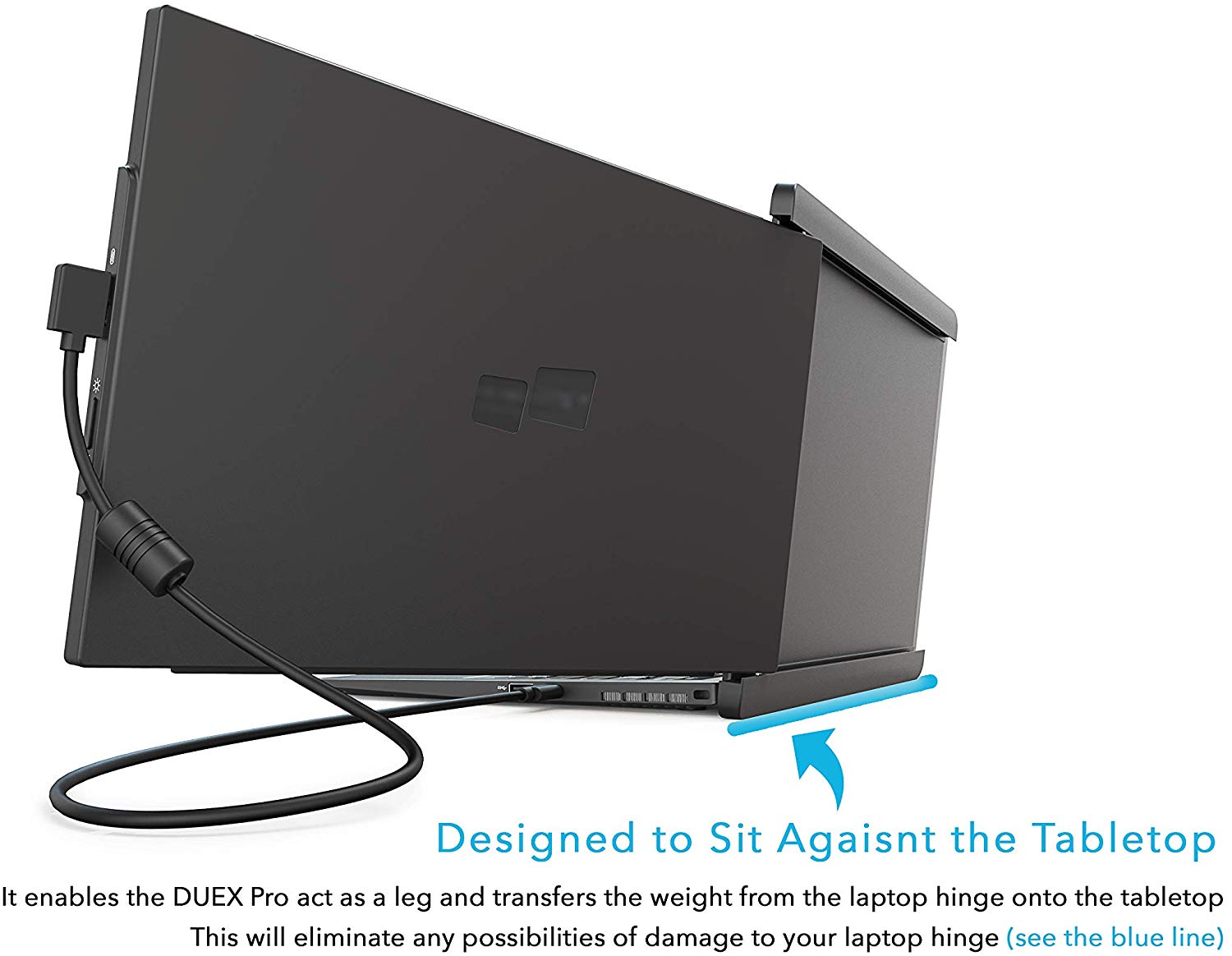 Mobile Pixels 1011002P01 DUEX Pro Portable Attachable Laptop Monitor