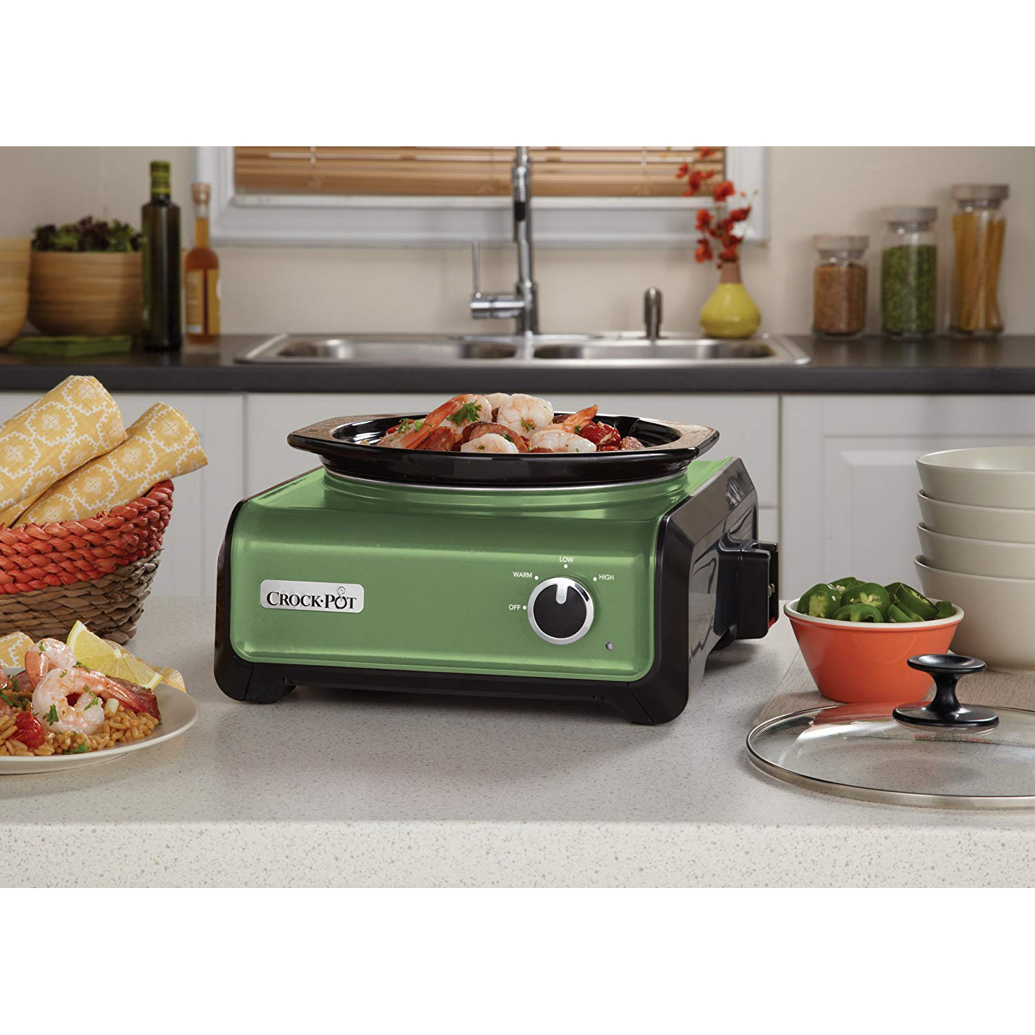CrockPot SCCPMD2GR Hook Up Connectable Unit 2Quart Crock Pot System
