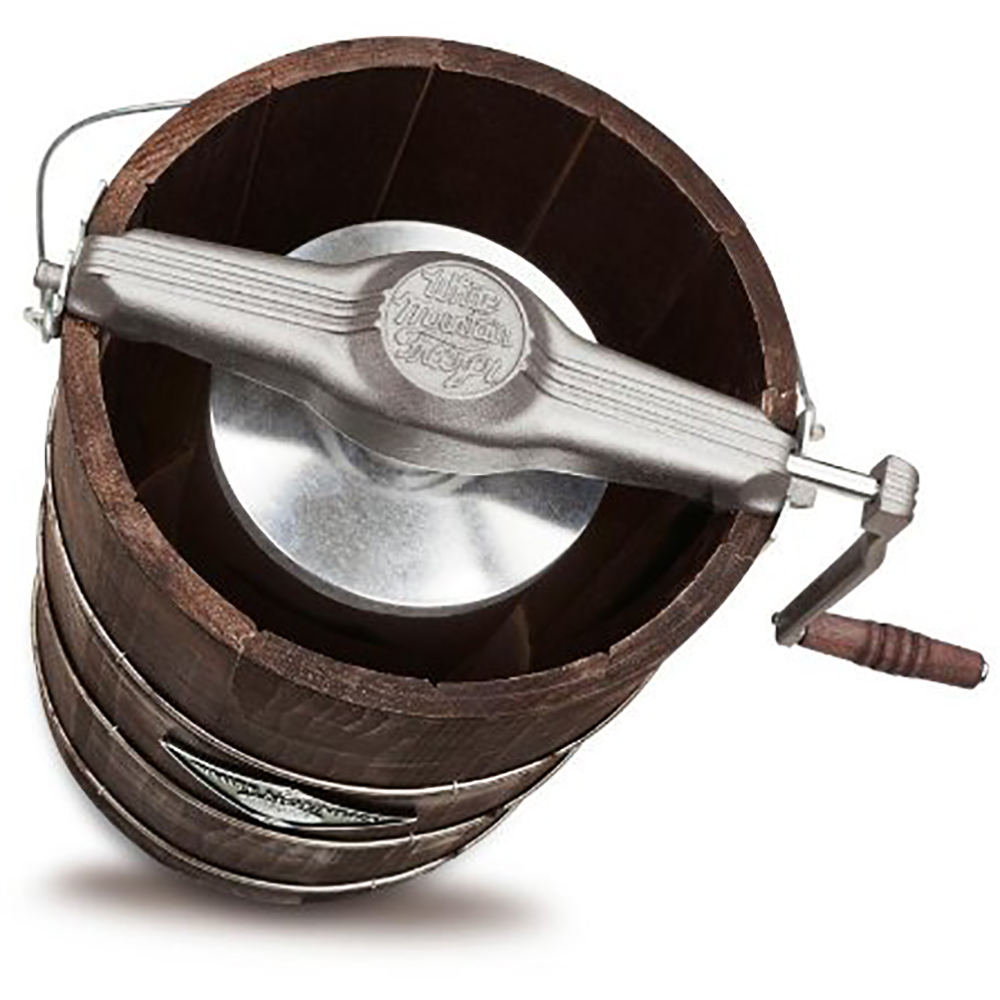 White Mountain 6Quart Wooden Bucket HandCranked Home Ice Cream Maker