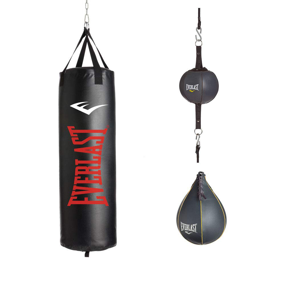 Everlast 3 Piece Set 100 Pound Heavy Bag, Speed Bag and Double End Bag 9283601058 | eBay