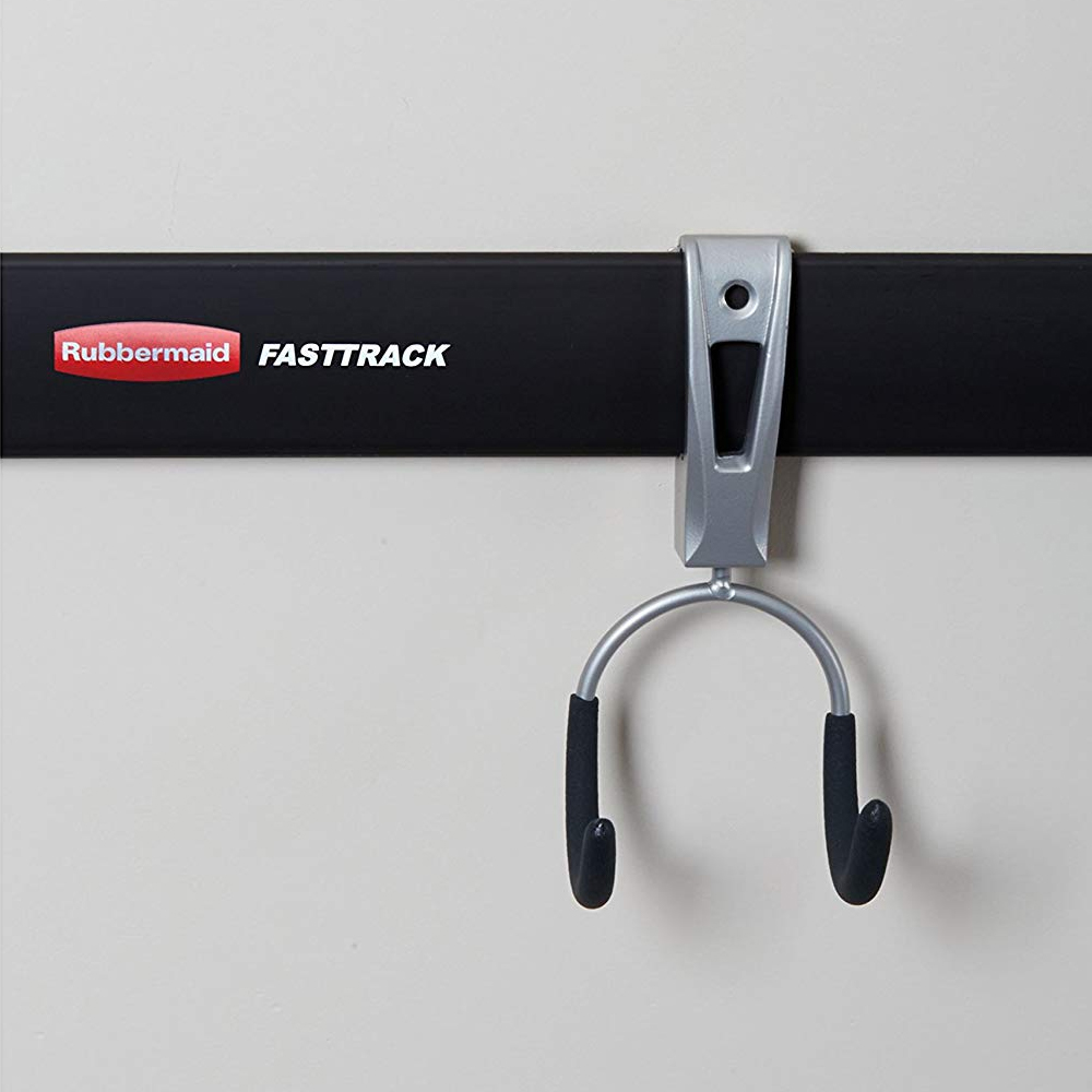 Rubbermaid Universal Metallic FastTrack Hanging Garage Hook Organizers