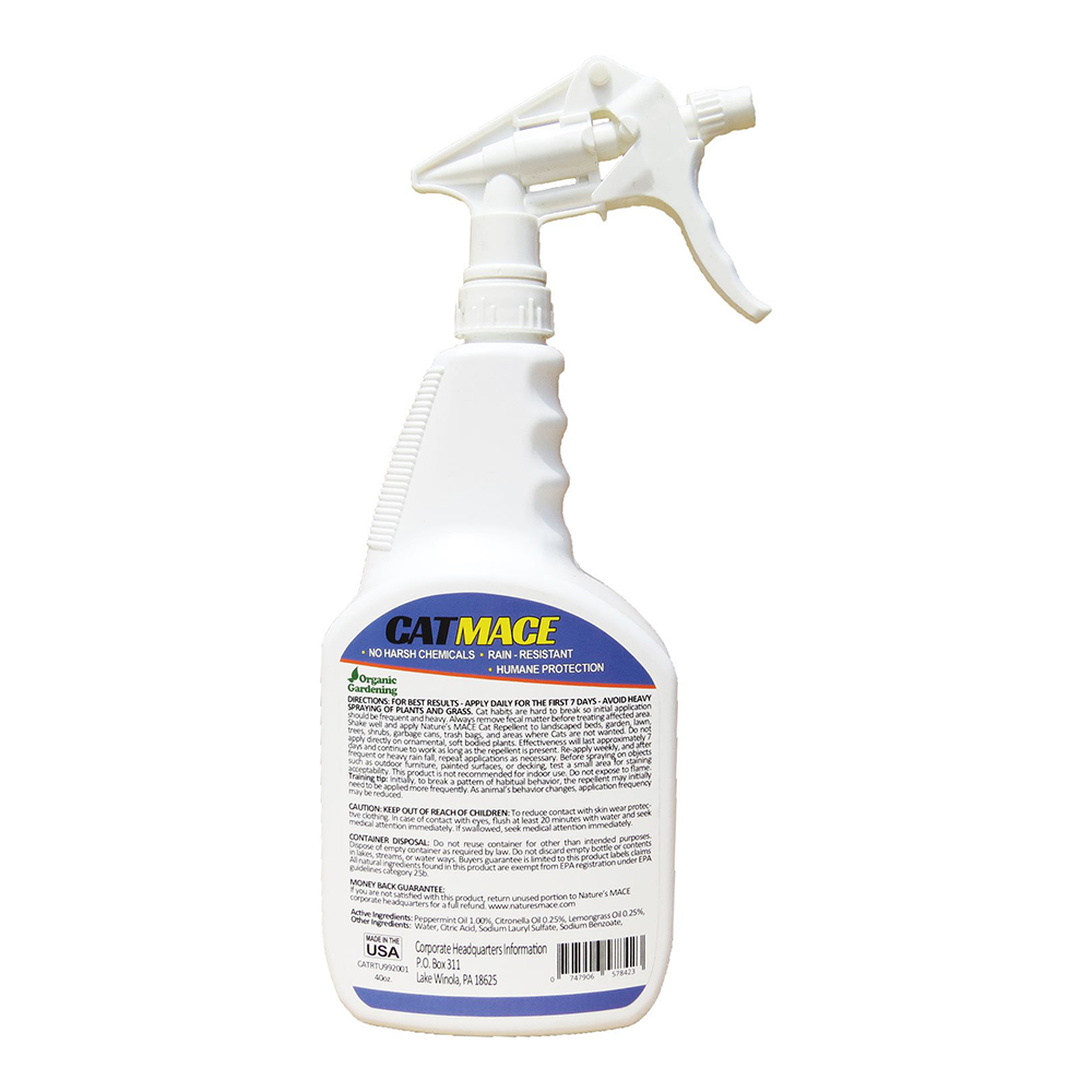 Natures MACE Cat repellent ReadytoUse Spray Formula 40 Ounce Treats
