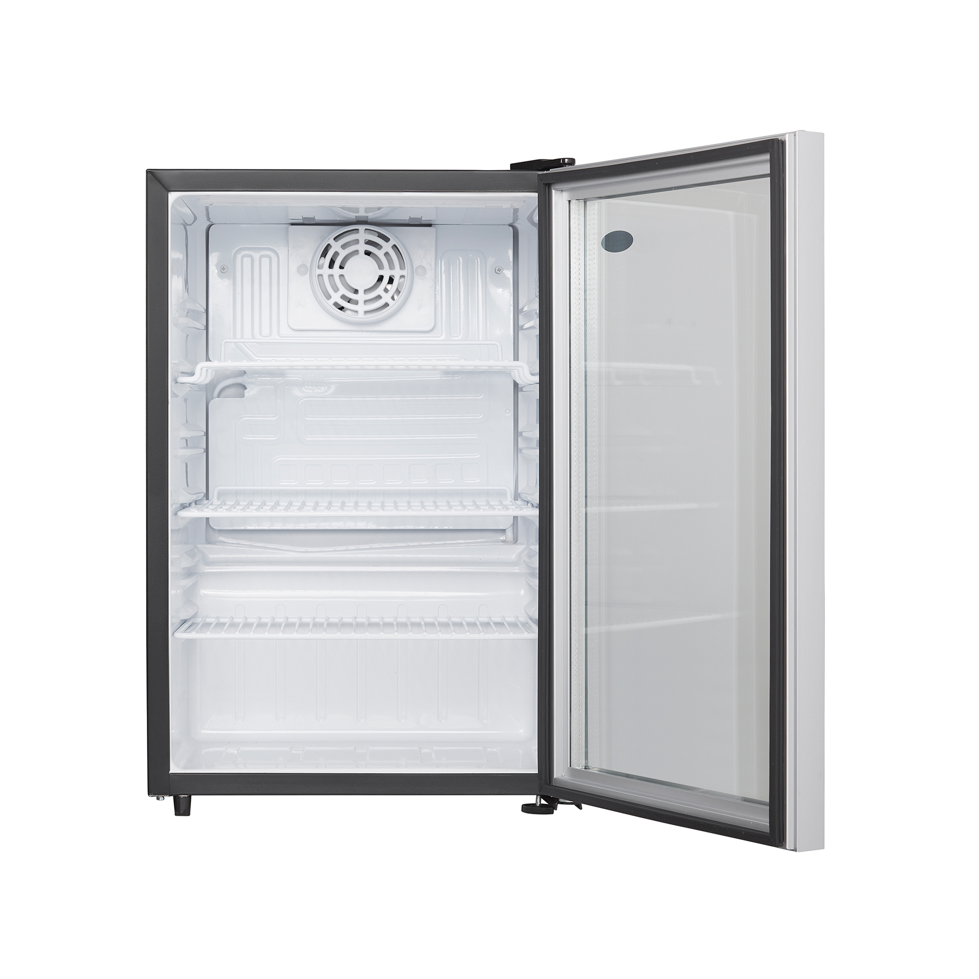 Danby 2.6 Cu. Ft. Glass Door Mini Fridge Compact Refrigerator, Silver