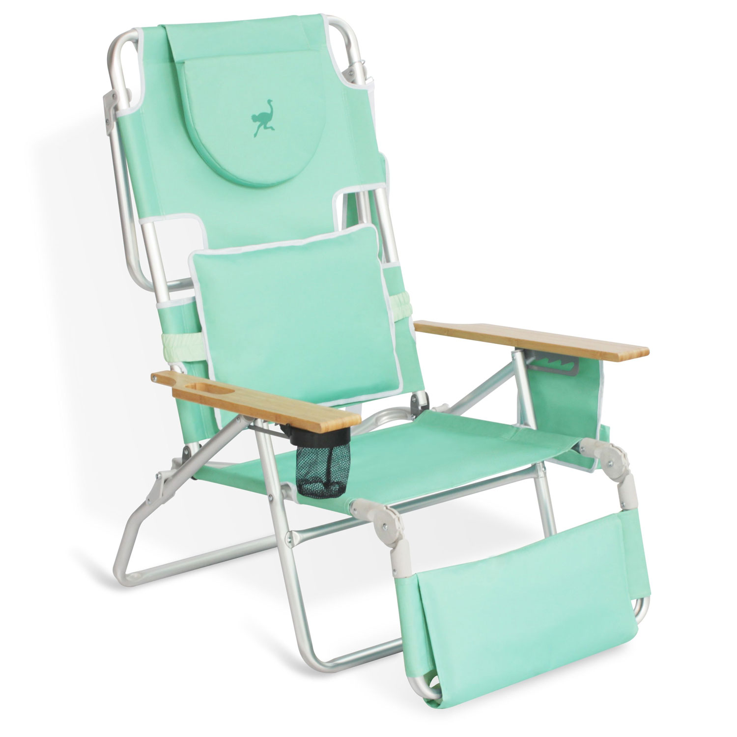 New Padded Recliner Beach Chair 
